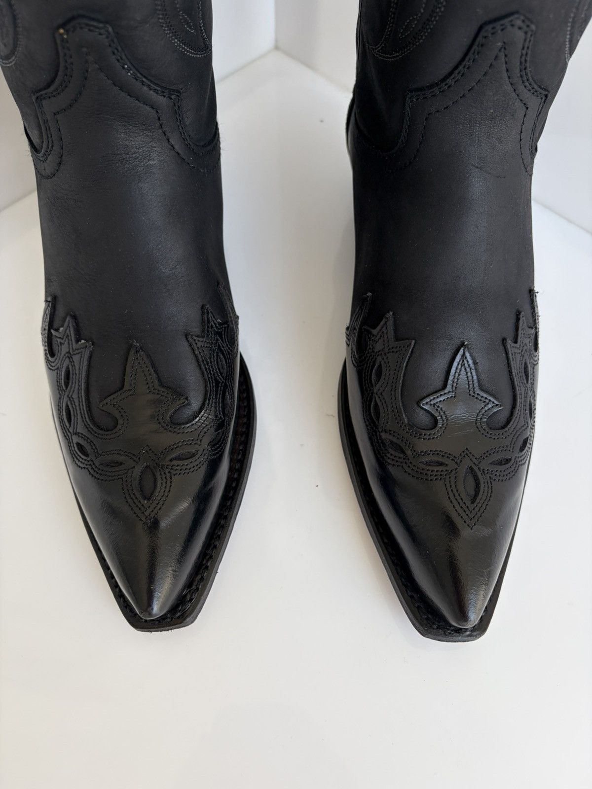 Sendra Sendra Western Horse Gaucho Leather Cowboy Boots Handmade Size US 7 / EU 40 - 9 Thumbnail