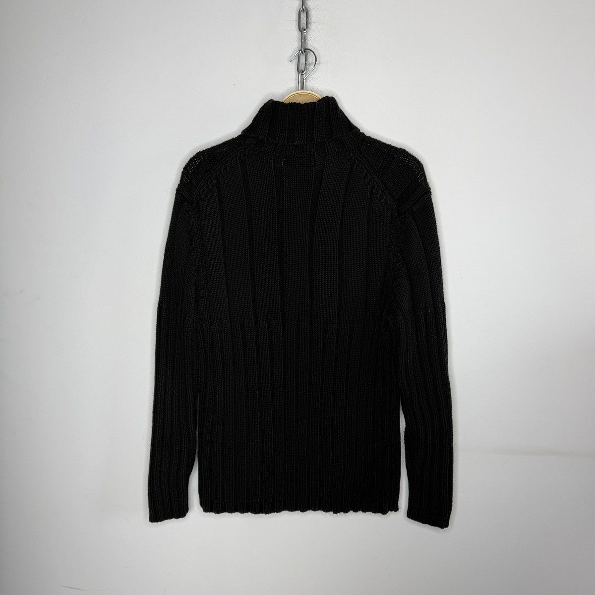 Yves Saint Laurent Thick YSL Sweater Turtleneck Black Yves Saint Vintage Paris Size US L / EU 52-54 / 3 - 10 Thumbnail