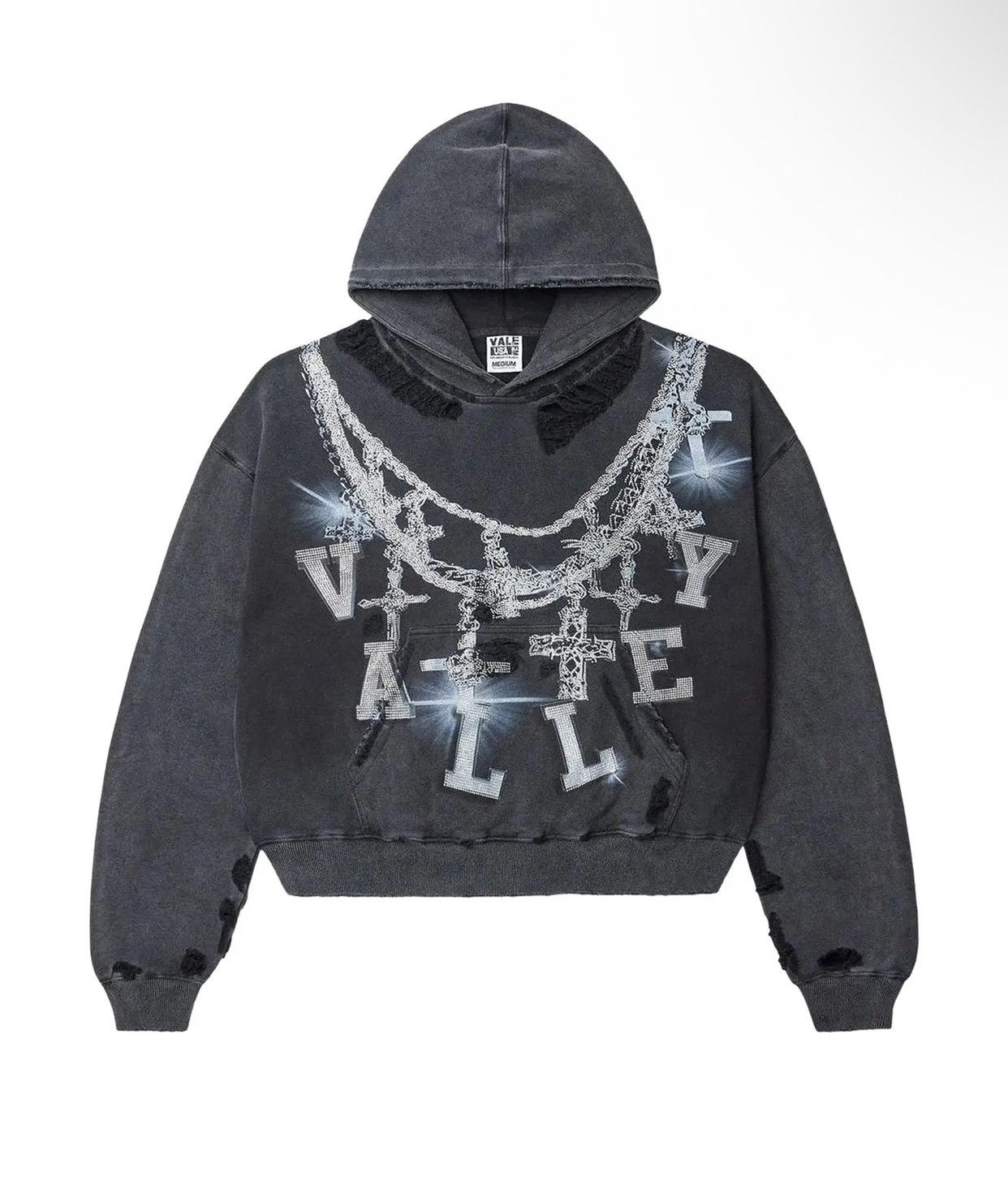 Vale Valley Dreams Cross Chain Rhinestone Hoodie Size US S / EU 44-46 / 1 - 1 Thumbnail