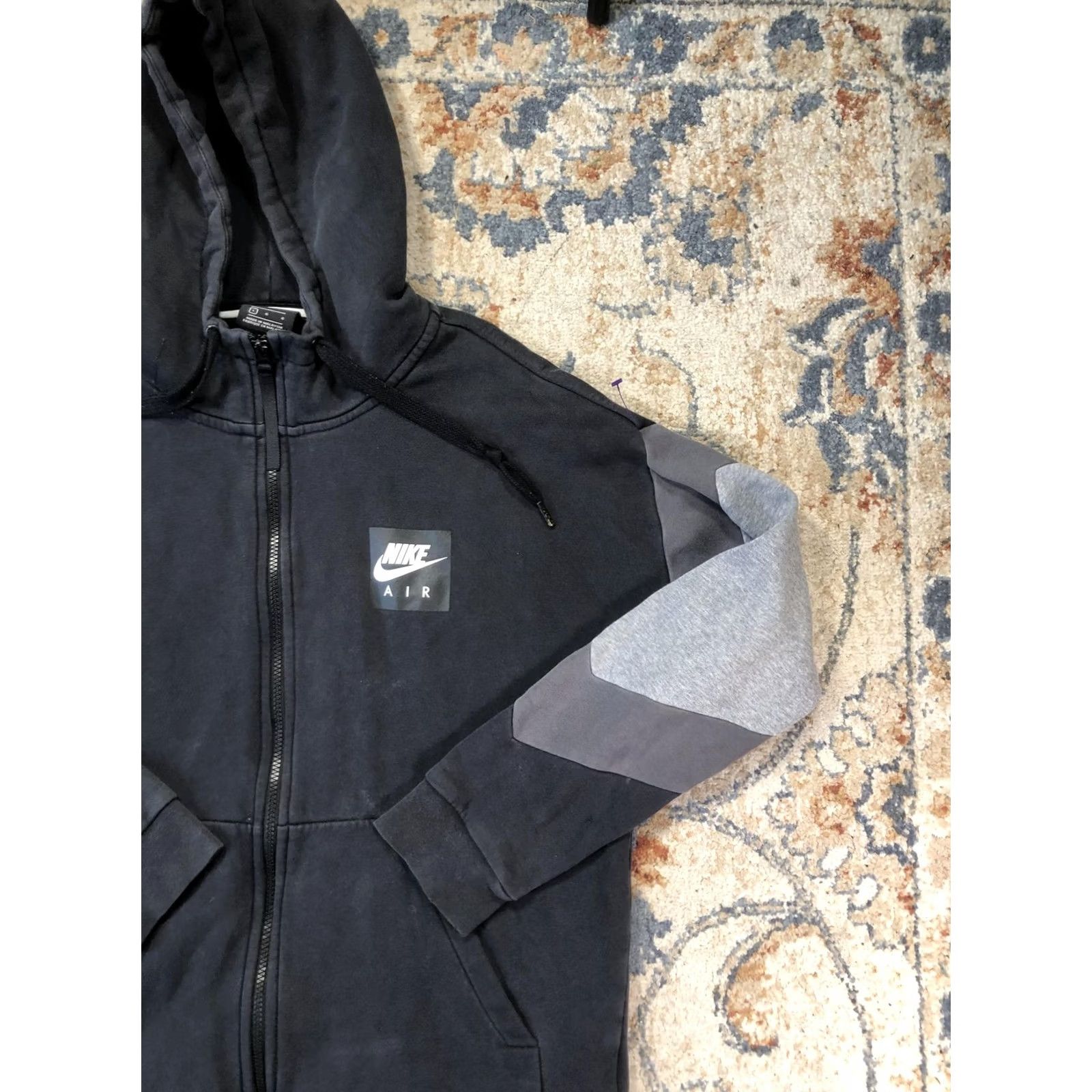 Nike Nike Air Hoodie Sweatshirt Mens L Black Full Zip Colorblock Fleece Logo Size US L / EU 52-54 / 3 - 4 Thumbnail