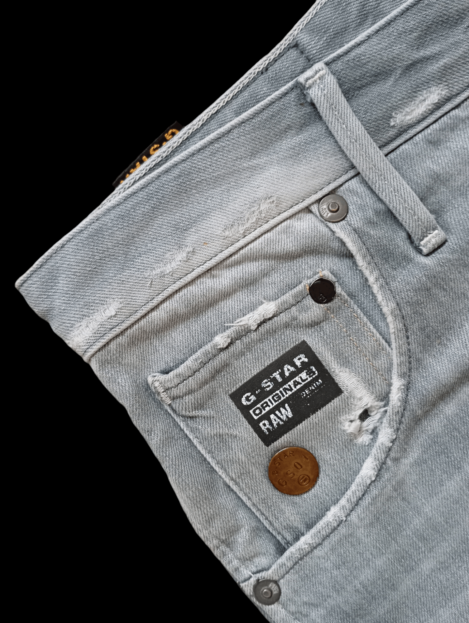 G-Star × Vintage Vintage G-Star Raw Denim Ripped Hype Slim Jeans Size US 32 / EU 48 - 2 Thumbnail