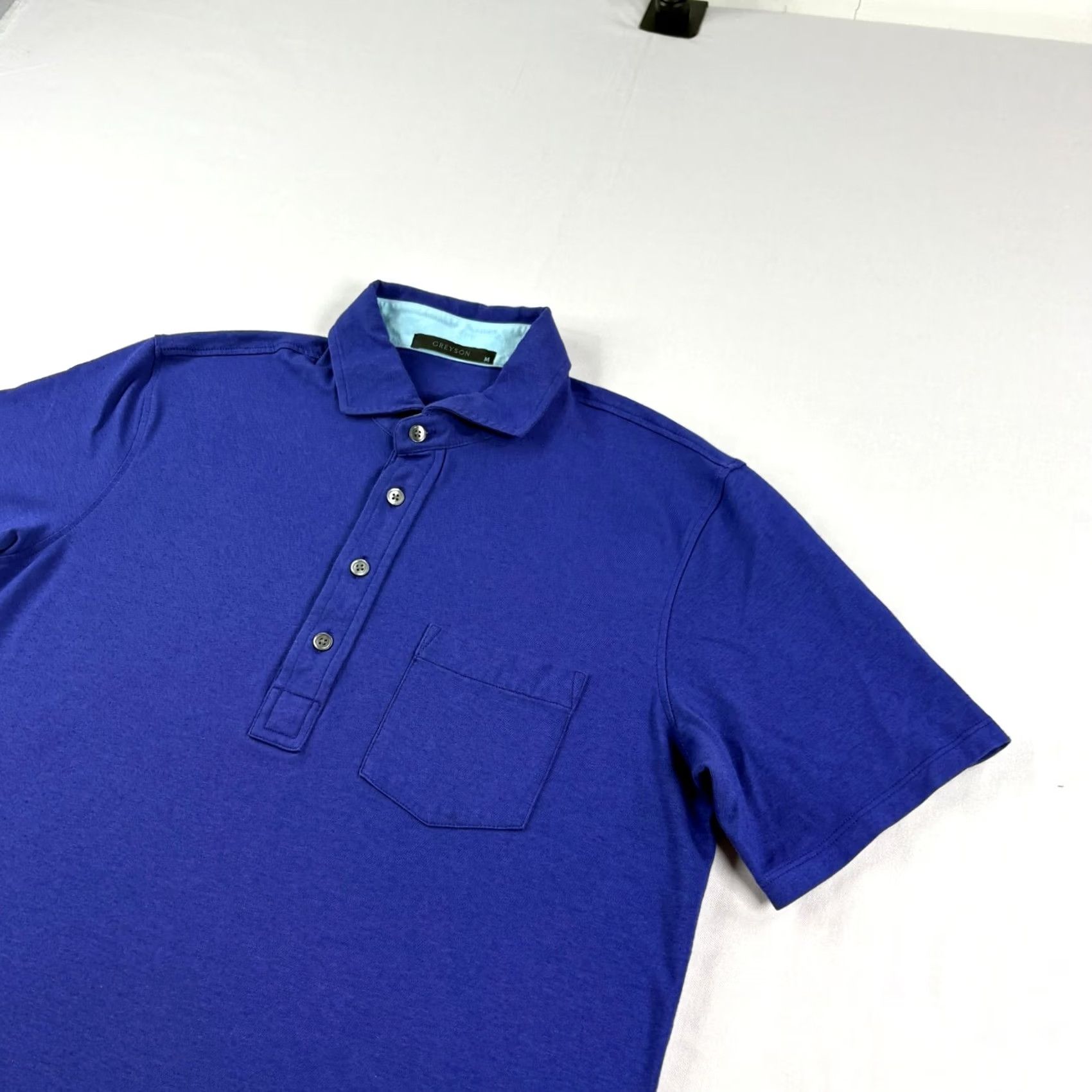 Vintage Polo Golf Shirt Mens Medium Blue Apache Polo Golf Stretch Pocket Casual Size US M / EU 48-50 / 2 - 2 Thumbnail