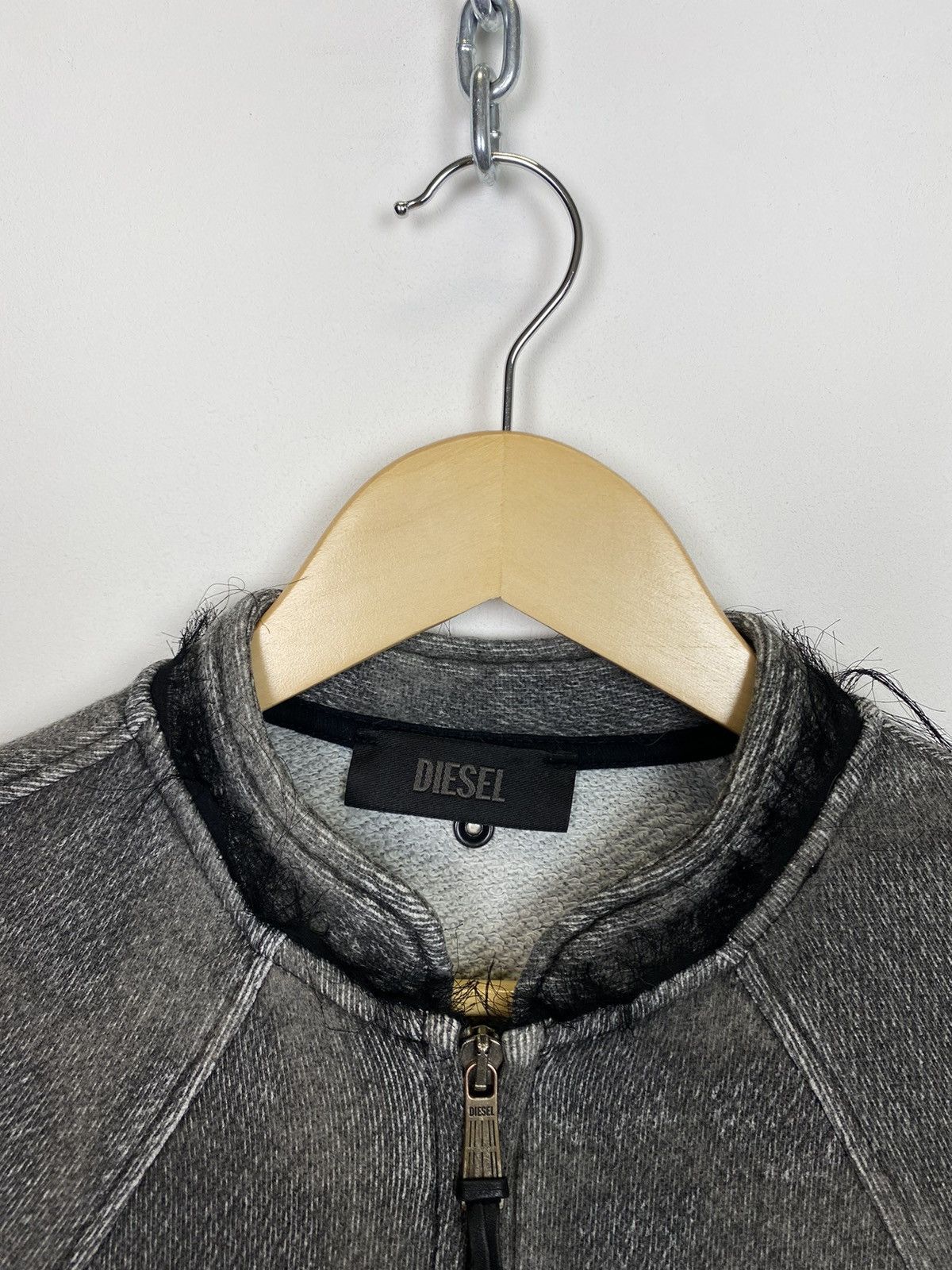 Hysteric Glamour Diesel Y2K Avant Garde Zip Up Jacket Washed Gray Streetwear Size L / US 10 / IT 46 - 3 Thumbnail