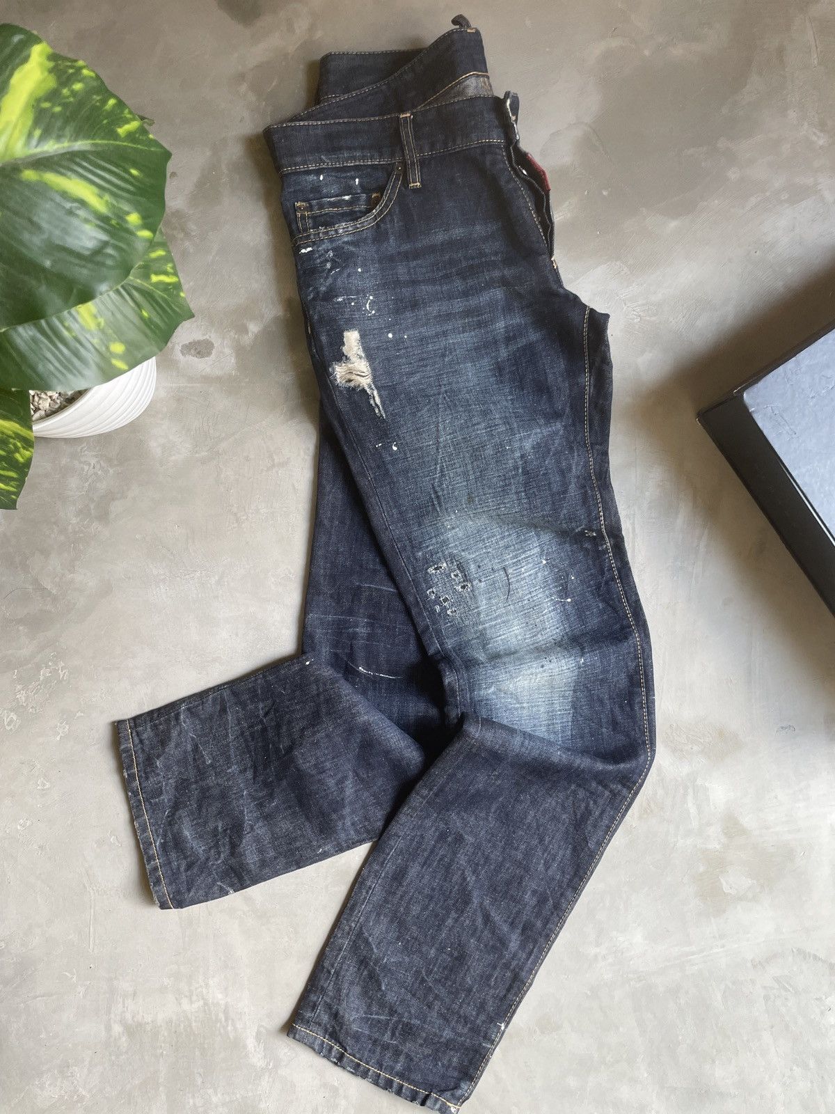 Dsquared2 Dsquared Straight Denim Jeans Distrassed Size 24" / US 00 / IT 34 - 4 Thumbnail
