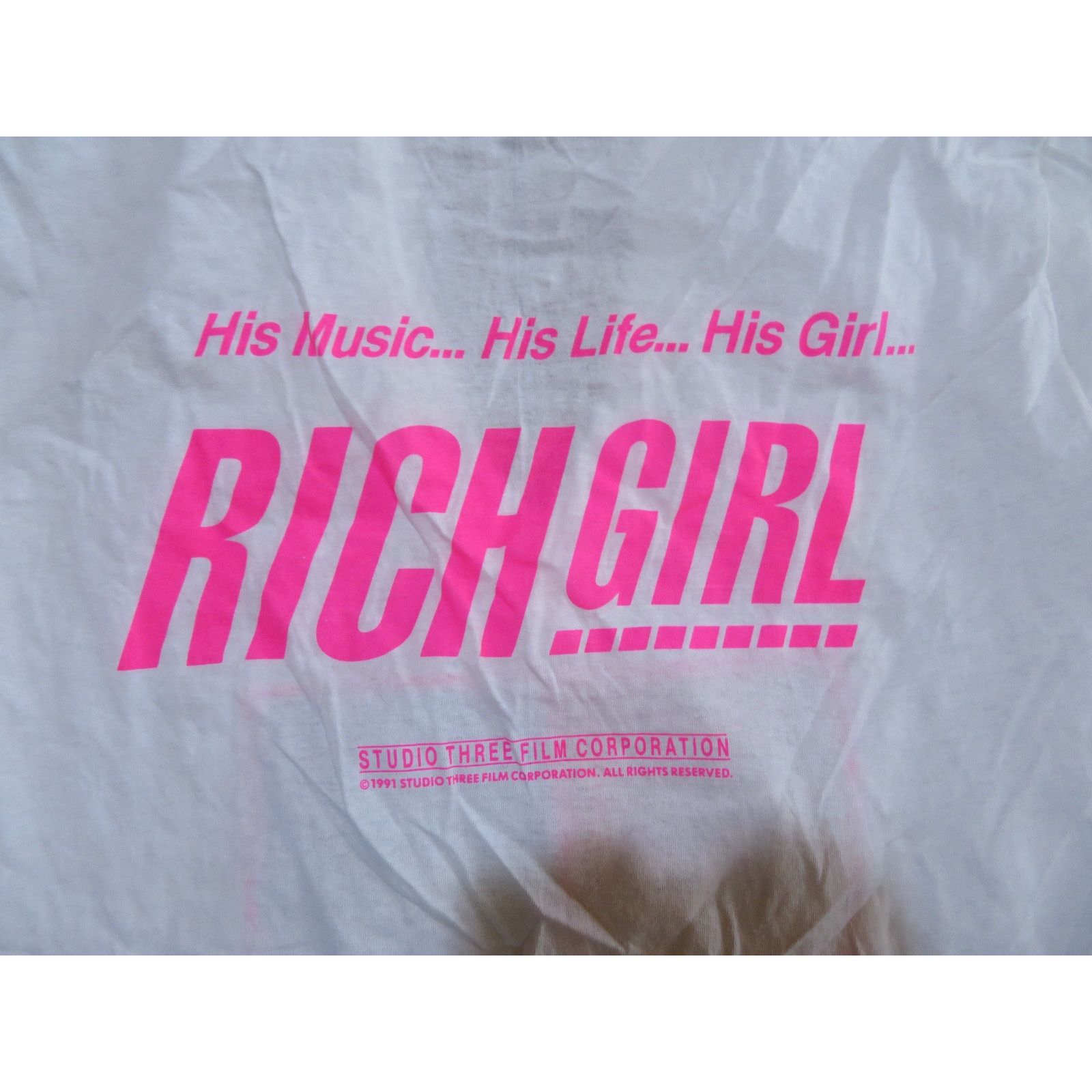 Other Rich Girl Studio Three Movie T-Shirt Double-Sided XL 1990s Size US XL / EU 56 / 4 - 5 Thumbnail