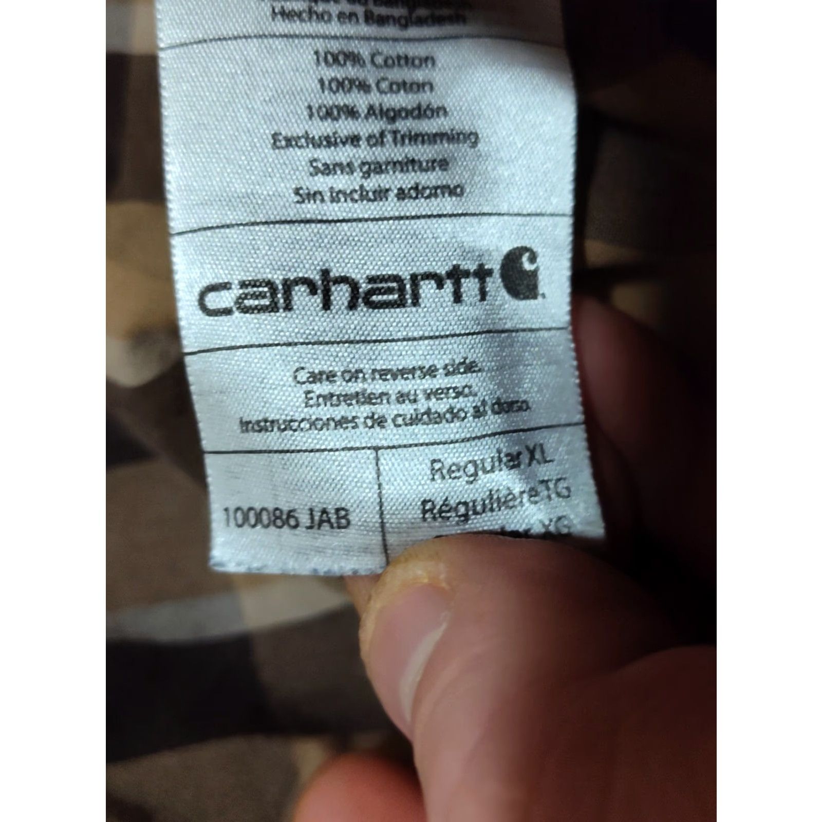 Carhartt VINTAGE Carhartt Shirt Flannel Long Sleeve Button-Up Brown Plaid 2XL Men Workwear Cotton Brown Tan Plaid 90s Outdoor Size US XXL / EU 58 / 5 - 7 Thumbnail