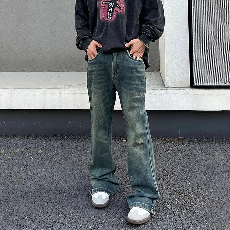 Japanese Brand × Jean × Vintage Wide Leg Loose Flared Jeans Size US 30 / EU 46 - 1 Thumbnail