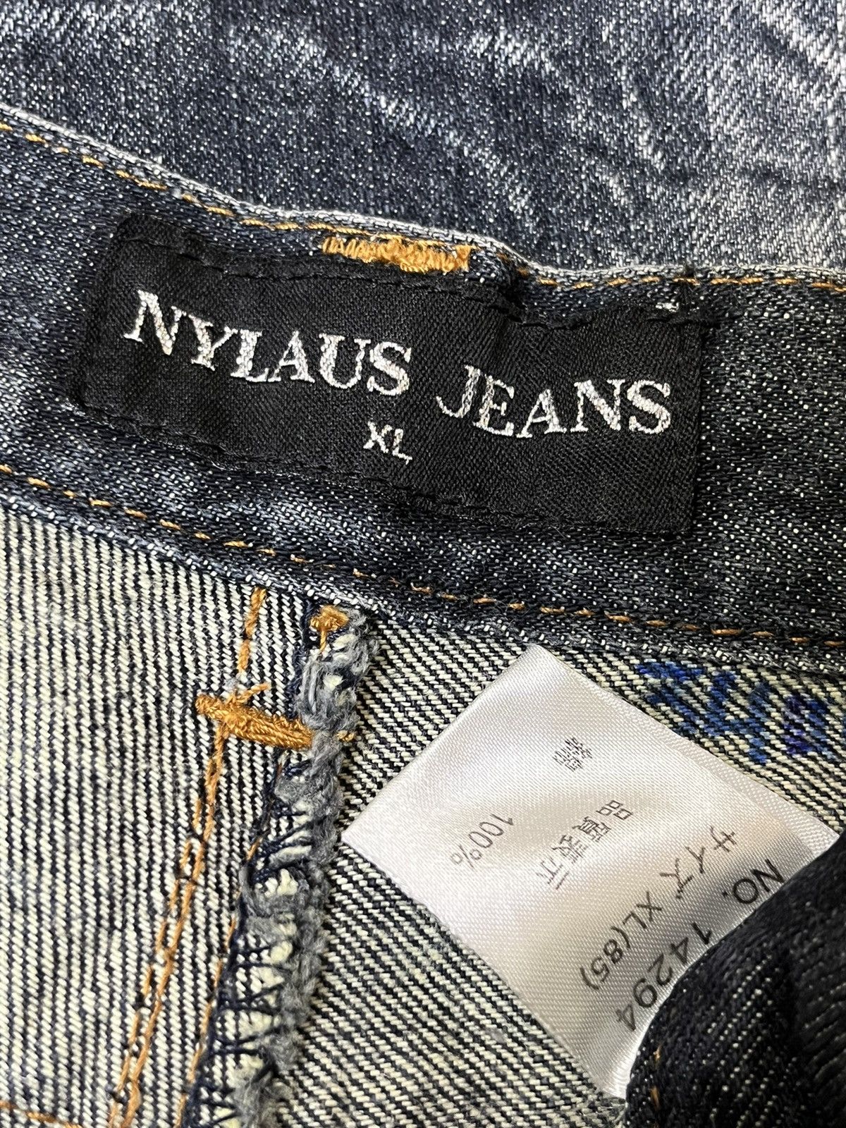 Japanese Brand SICK🔥JAPANESE BRAND "NYLAUS JEANS" DOUBLE WAIST JEANS Size US 34 / EU 50 - 19 Thumbnail