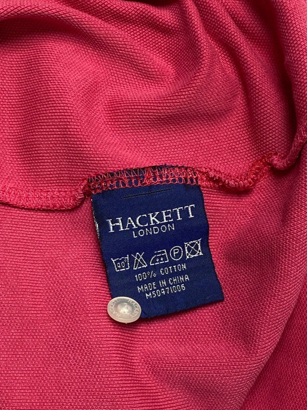 Hackett Vintage HACKETT Pink Crazy Many Logos Regatta Yacht Polo Y2K Size US XL / EU 56 / 4 - 5 Thumbnail