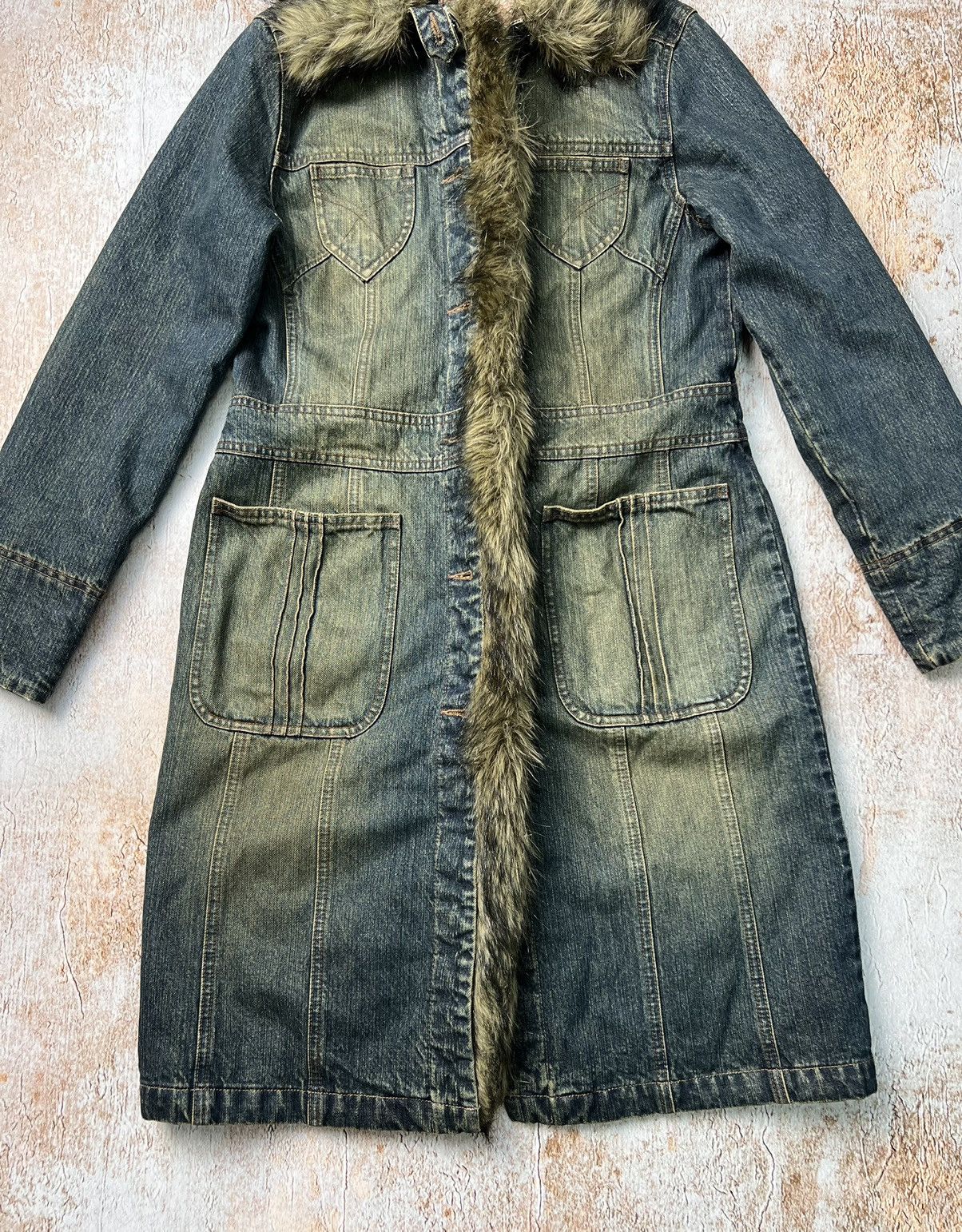 Vintage River Island gothic Japanese style acid denim jacket Size M / US 6-8 / IT 42-44 - 2 Thumbnail