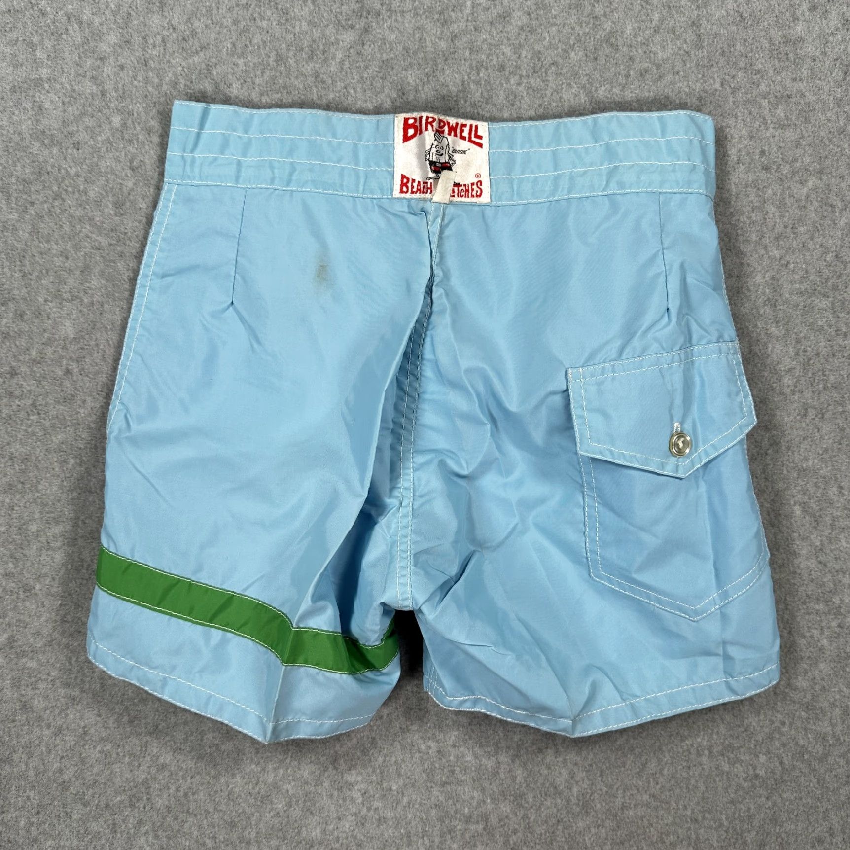 Vintage VINTAGE Birdwell Beach Britches Swim Shorts Mens 28 Board Trunks Surf Blue Solid Retro Beach 90s Mens Size US 28 / EU 44 - 5 Thumbnail