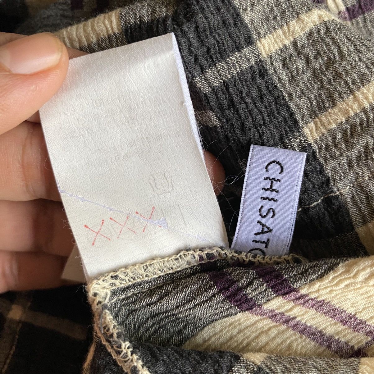 Tsumori Chisato Tsumori Chisato Multi-Color Stretch Check Pleated Shirt Size US S / EU 44-46 / 1 - 11 Thumbnail