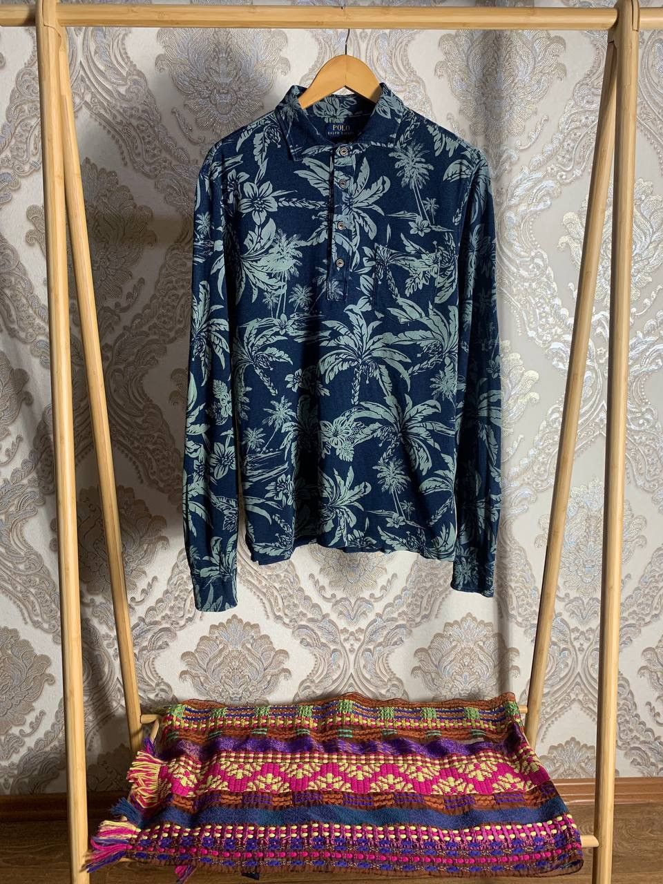 Polo Ralph Lauren VERY RARE POLO RALPH LAUREN FLOWERS DESIGNER RUGBY Y2K 90s Size US L / EU 52-54 / 3 - 1 Thumbnail