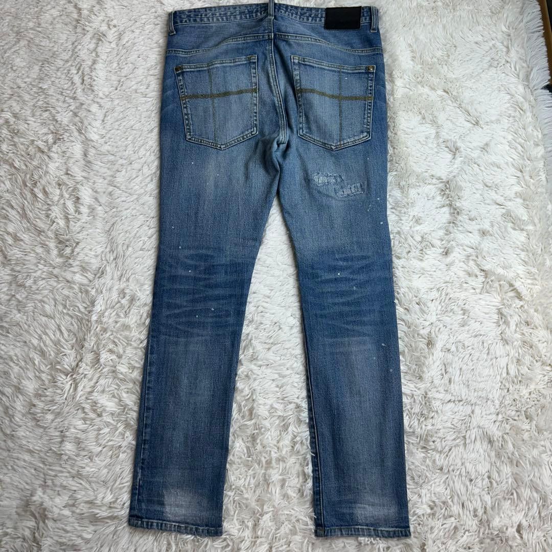 Number (N)ine Repaired Distressed Denim Size US 35 - 11 Thumbnail