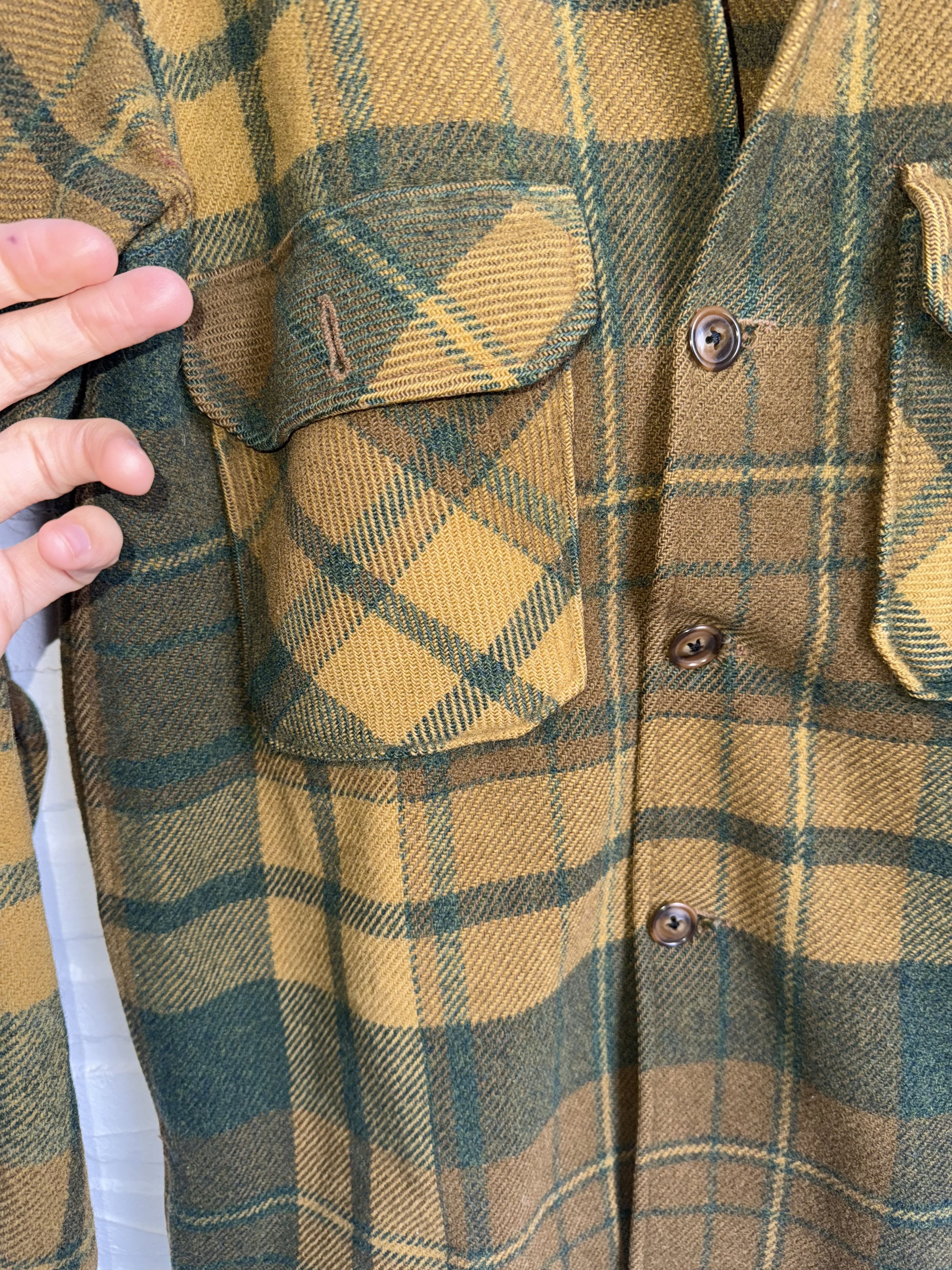 Woolrich Woolen Mills Vintage 1950s WOOLRICH Wool hunting Plaid over Shirt Jacket Size US M / EU 48-50 / 2 - 5 Thumbnail
