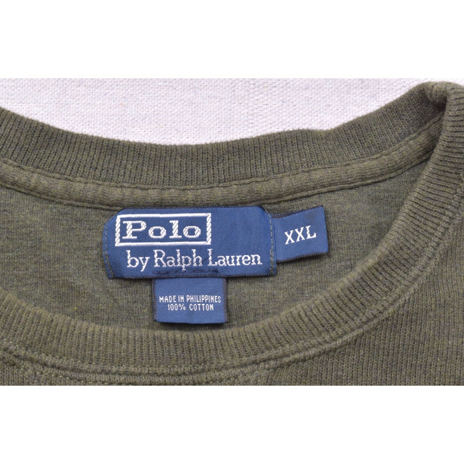 Polo Ralph Lauren Polo Ralph Lauren Sweater XXL Olive Green Crewneck 100% Cotton Pullover Mens Size US XXL / EU 58 / 5 - 6 Thumbnail