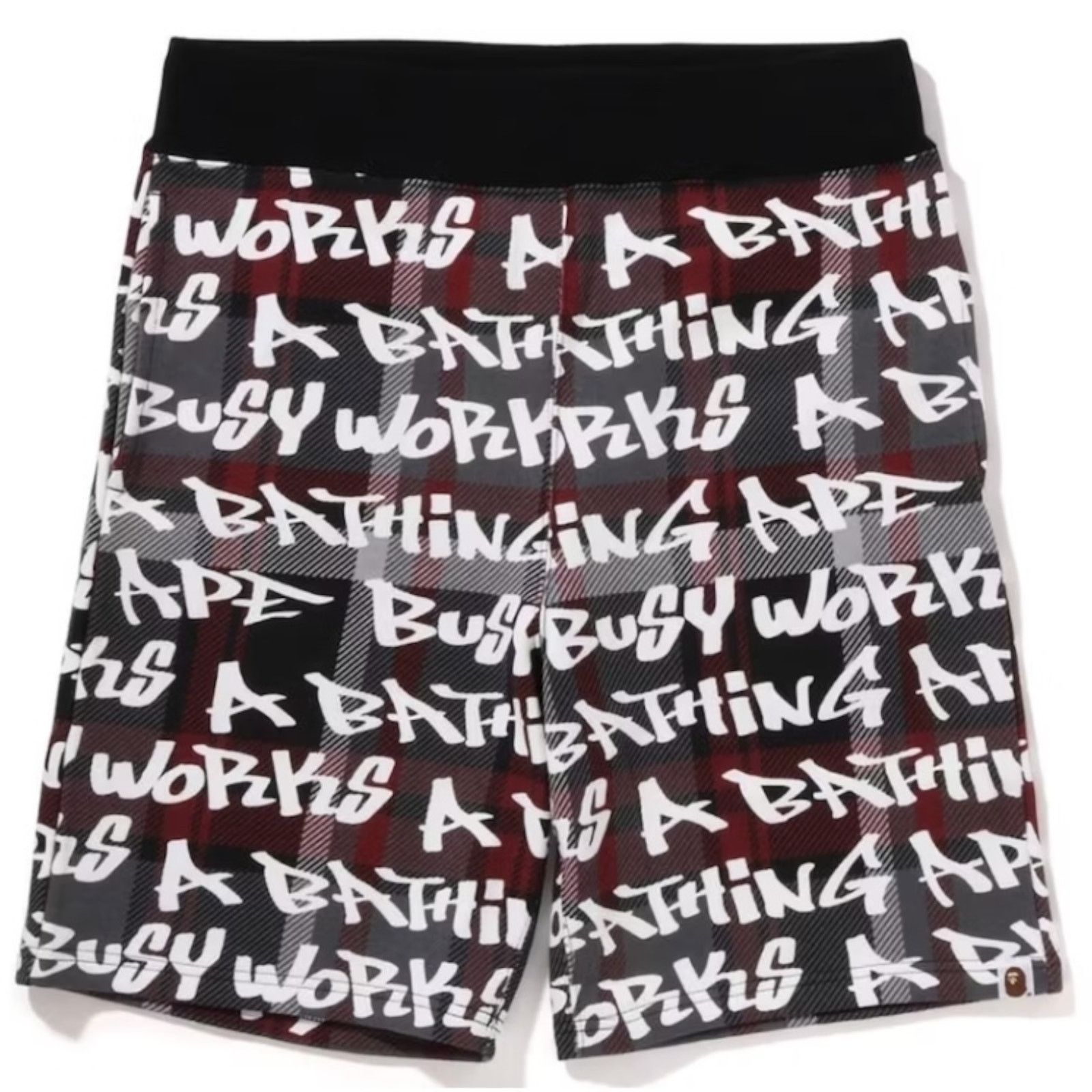Bape BAPE GRAFFITI CHECK SWEAT SHORTS Size US 34 / EU 50 - 2 Thumbnail