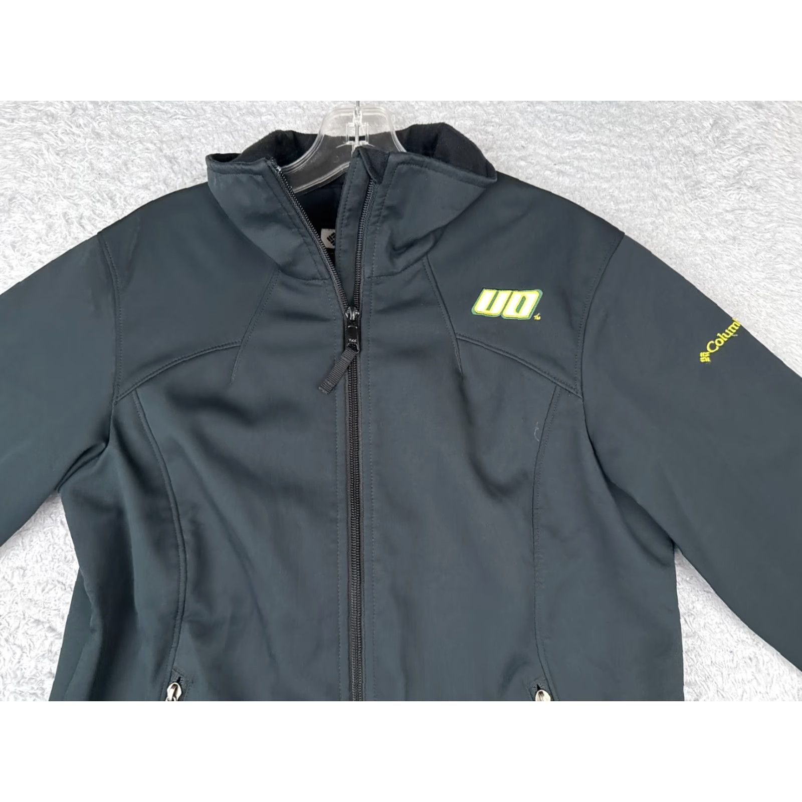Vintage Columbia Jacket Womens Medium Black Full Zip Omni-Heat Oregon Ducks UD Polyester Size M / US 6-8 / IT 42-44 - 7 Thumbnail
