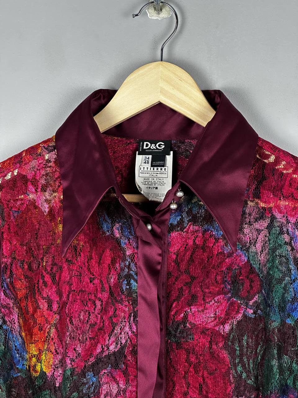Dolce & Gabbana Rare Dolce Gabbana Luxury Viscouse Mesh Floral Shirt Size L / US 10 / IT 46 - 4 Thumbnail
