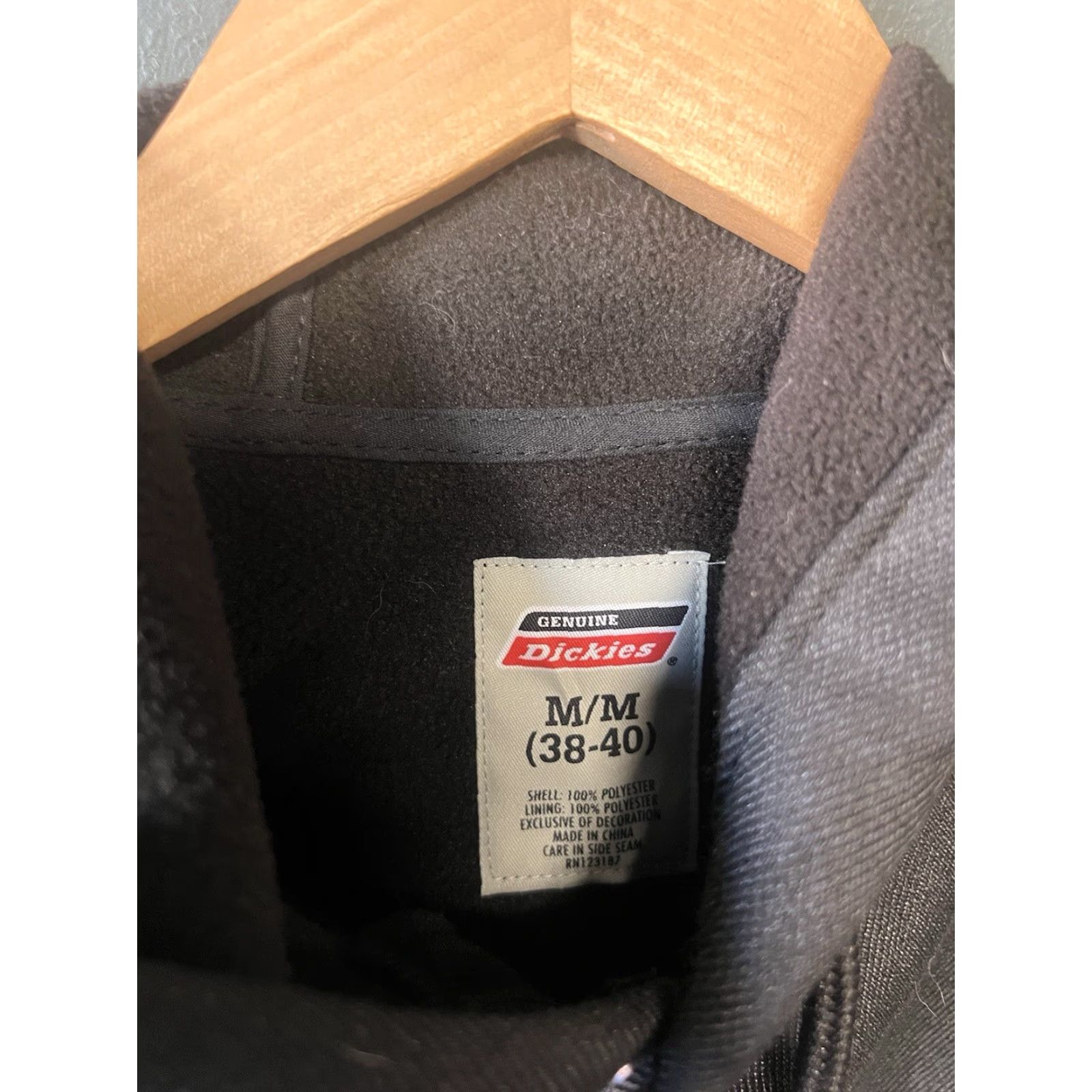 Dickies Dickies Mens Black Long Sleeve Hooded Button Up Light Jacket Size Medium Size US M / EU 48-50 / 2 - 2 Thumbnail