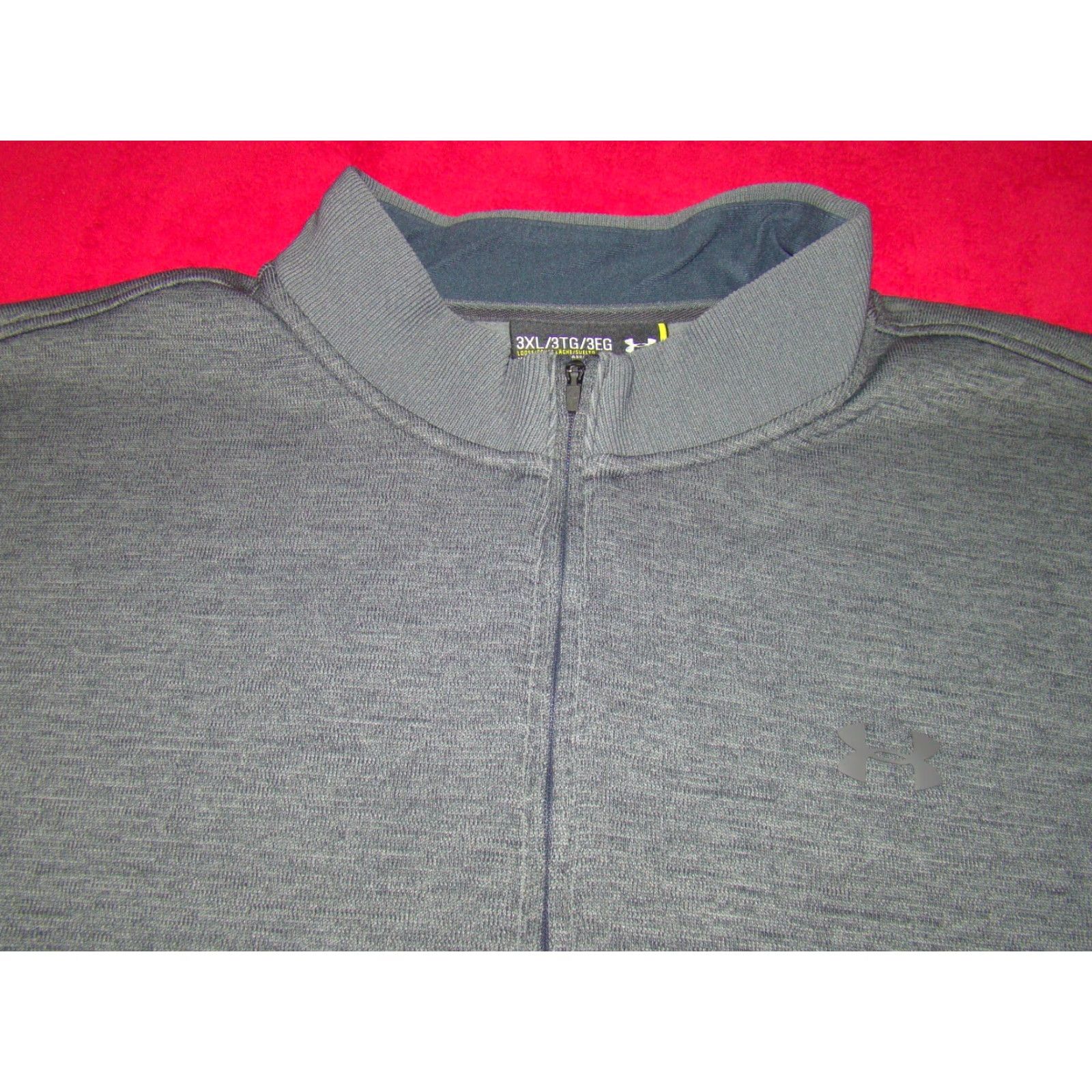 Under Armour Under Armour Shirt 3XL Long Sleeve Pullover 1/4 Zip Gray Mens Big & Tall Size US XXL / EU 58 / 5 - 3 Thumbnail