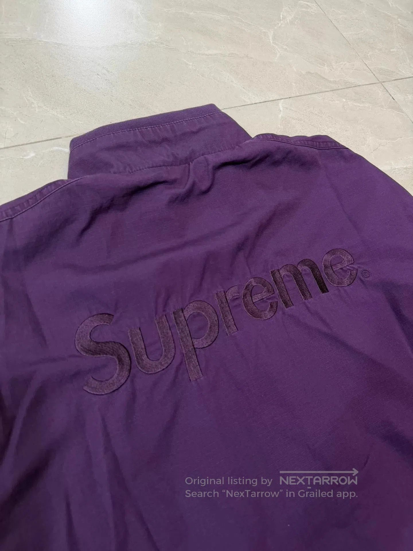 Supreme Purple Zip-Up Light Jacket Size M. Size US M / EU 48-50 / 2 - 6 Thumbnail
