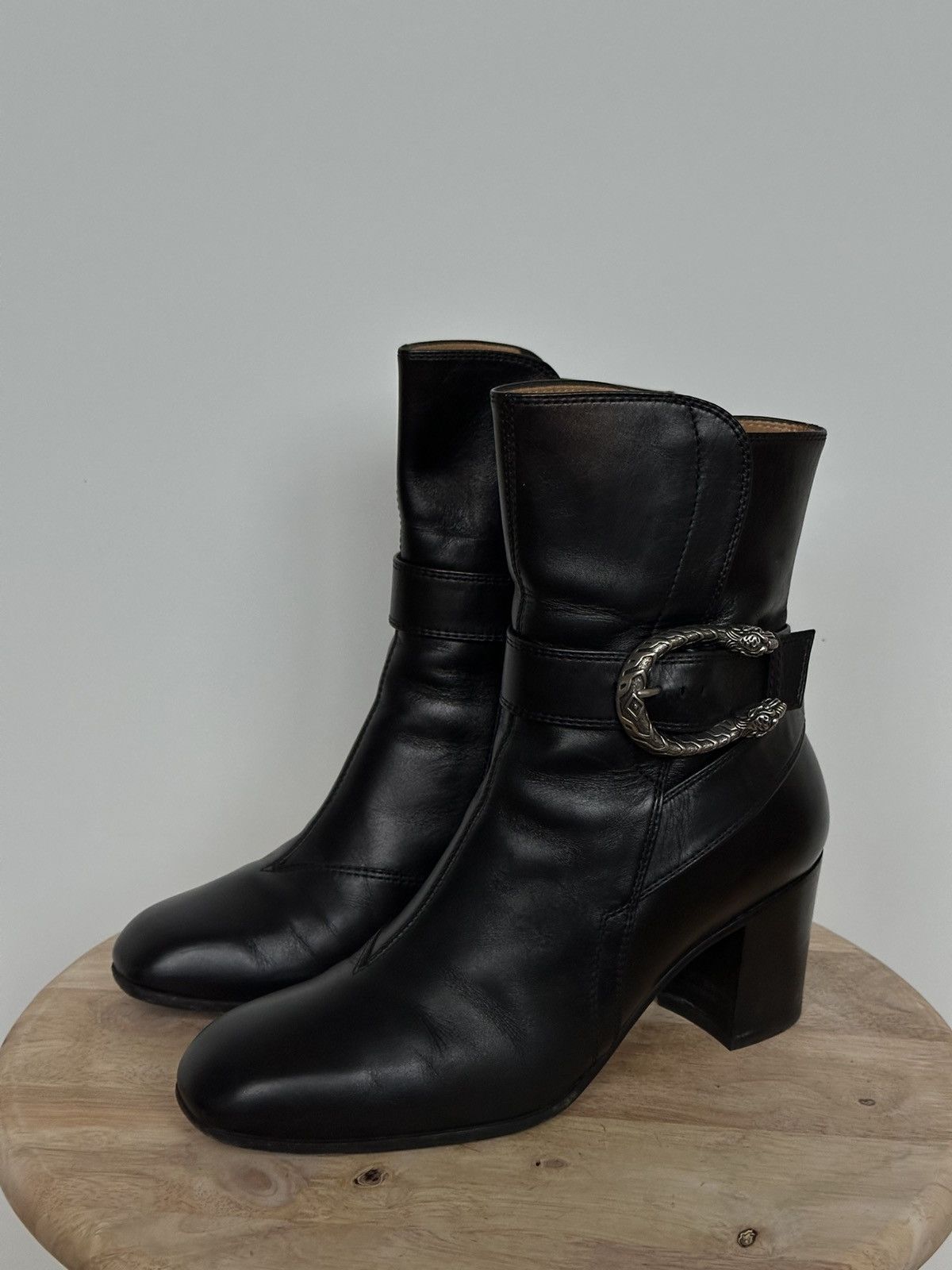 Designer Gucci Italian Designers Gucci Dionysus black Leather ankle boots perfect condition Grailed