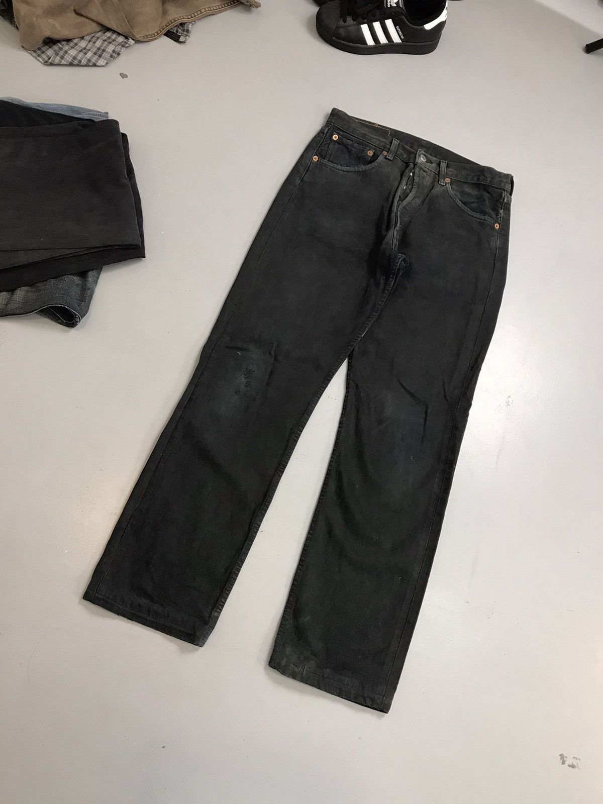 Levi's Vintage Levi’s 501 paper tab damaged denim Size US 30 / EU 46 - 3 Thumbnail