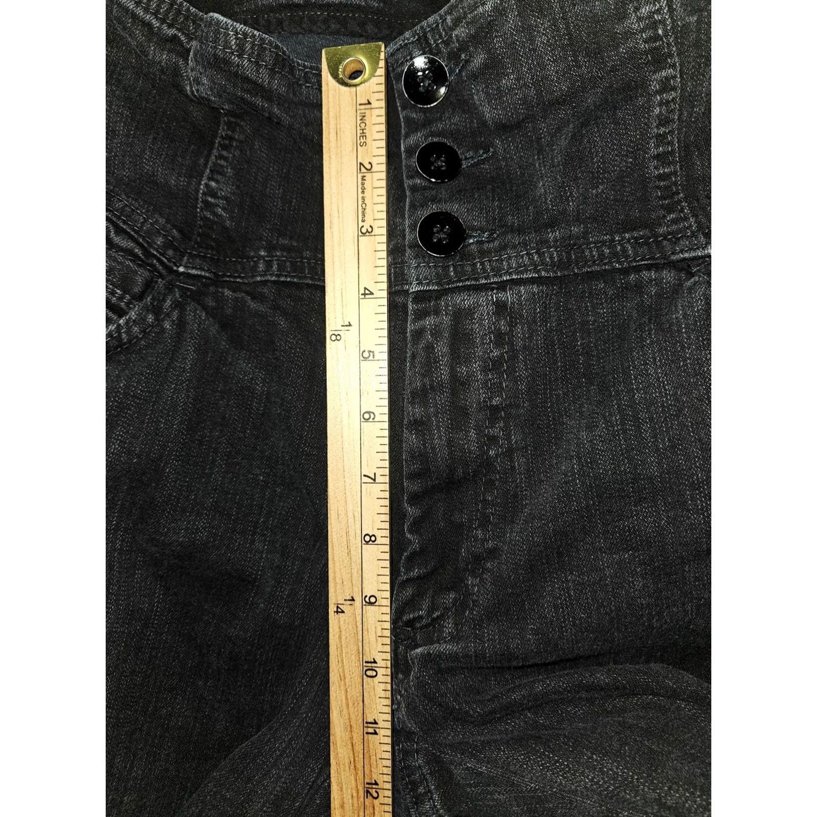 Old Navy VINTAGE Old Navy Jeans Womens 12 Charcoal High Rise Wide Leg Hip Hop Grunge Skater Size 34" / US 12 / IT 48 - 6 Thumbnail