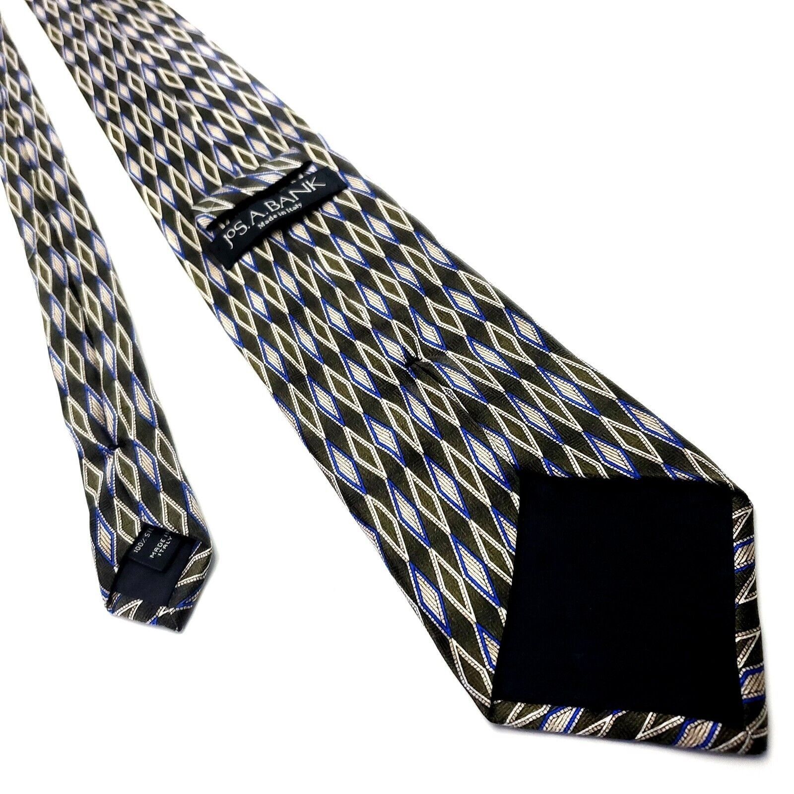 Jos. A. Bank Jos A Bank Multi Colored Silk Tie Woven Long Check Size ONE SIZE - 3 Thumbnail