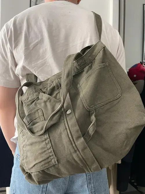 VIBE STEAL! Vintage Japan Military Green Crossbody Shoulder Bag Size ONE SIZE - 1 Thumbnail