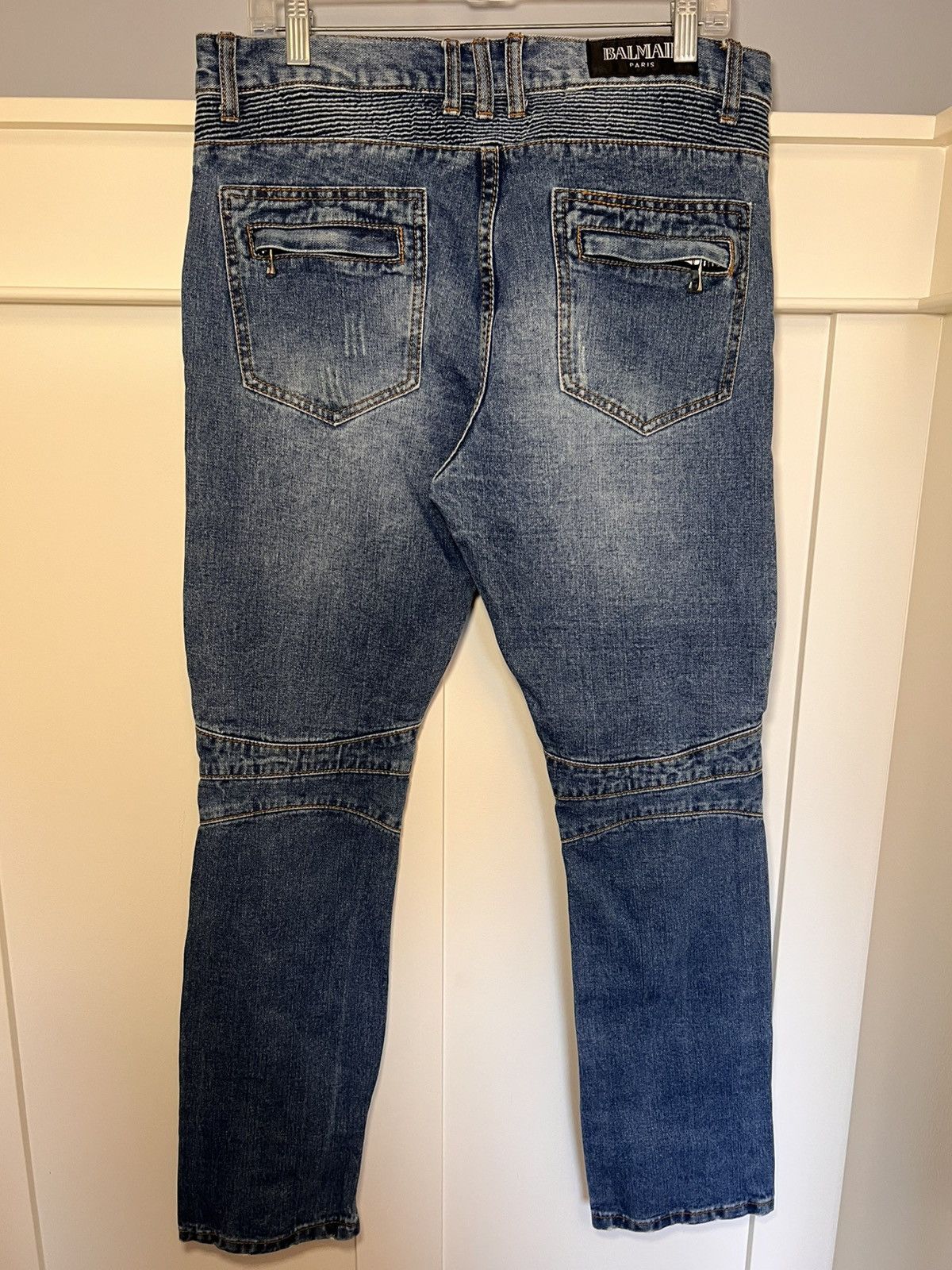 Balmain Vintage Balmain biker jeans Size US 34 / EU 50 - 2 Thumbnail