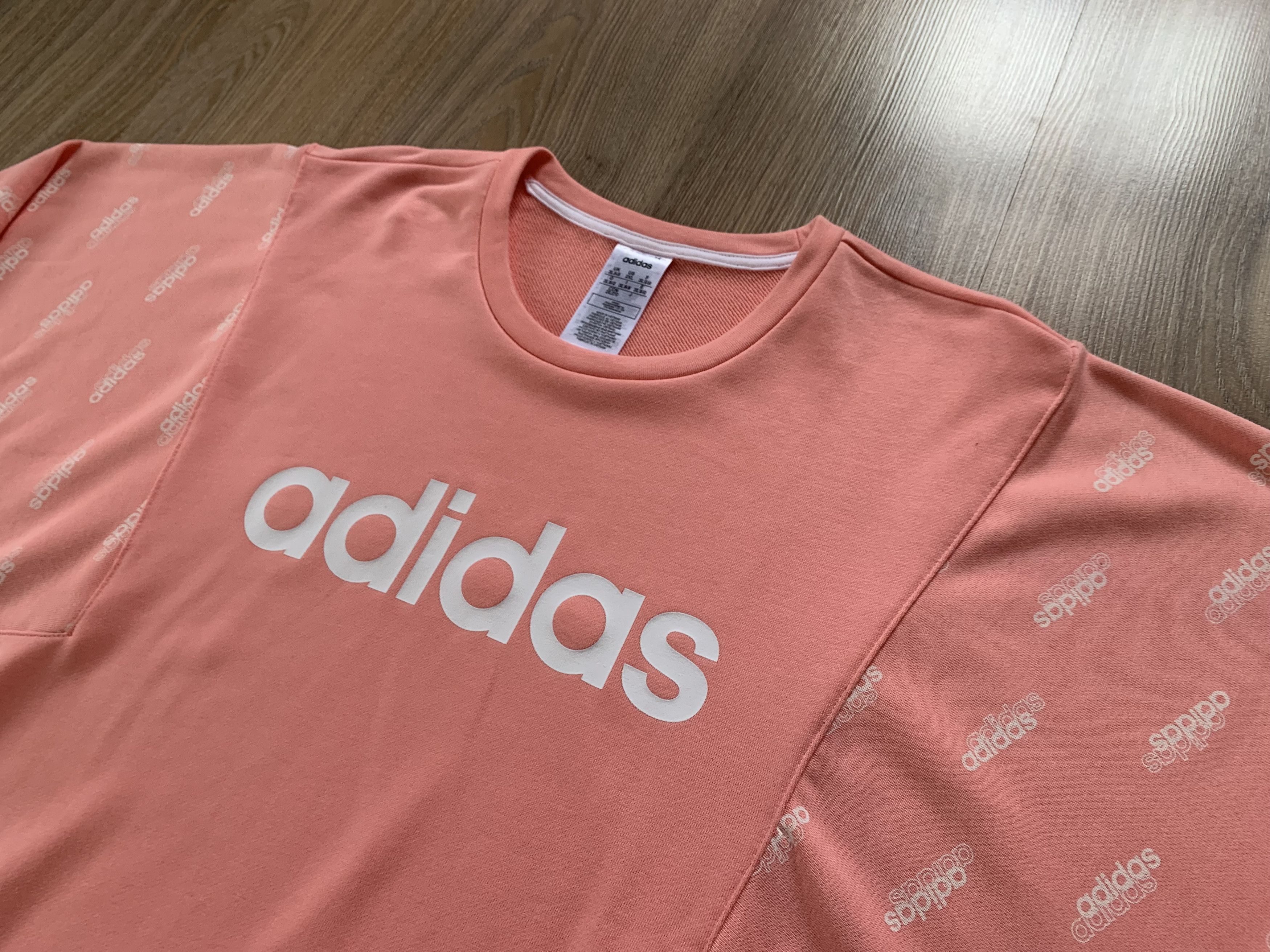 Adidas Women's Adidas Pink Big Logo Oversized Sweatshirt Size XXL / US 16-18 / IT 52-54 - 4 Thumbnail