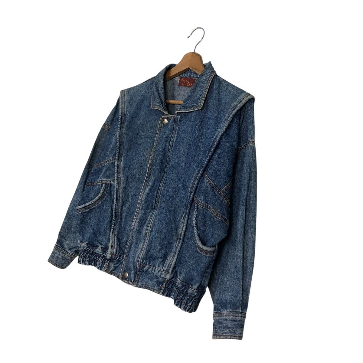 Japanese Brand 🔥VINTAGE BOMBER DENIM JACKET CELL TOKYO JAPAN ISSEY MIYAKE Size US S / EU 44-46 / 1 - 4 Thumbnail
