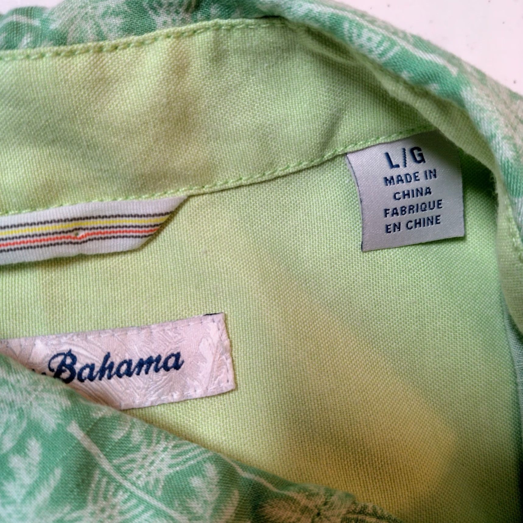 Tommy Bahama Tommy Bahama Shirt Men Large Green Rayon Palm Trees Beach Island Vacation Short Sleeve Button-Up Collared Mens Size US L / EU 52-54 / 3 - 5 Thumbnail