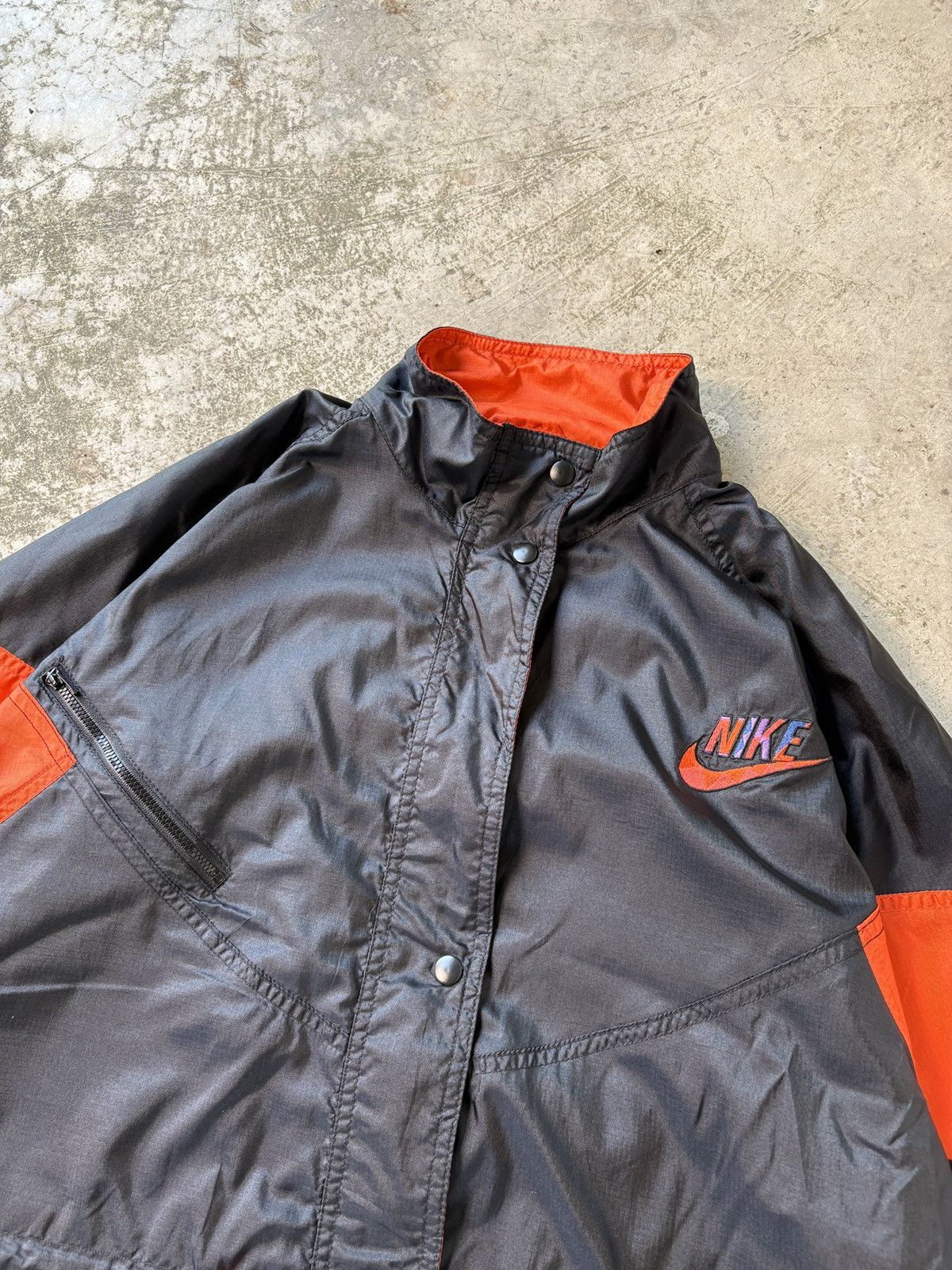 Nike × Vintage Vintage Nike Big Swoosh Windbreaker Jacket size L Tall Size US L / EU 52-54 / 3 - 6 Thumbnail