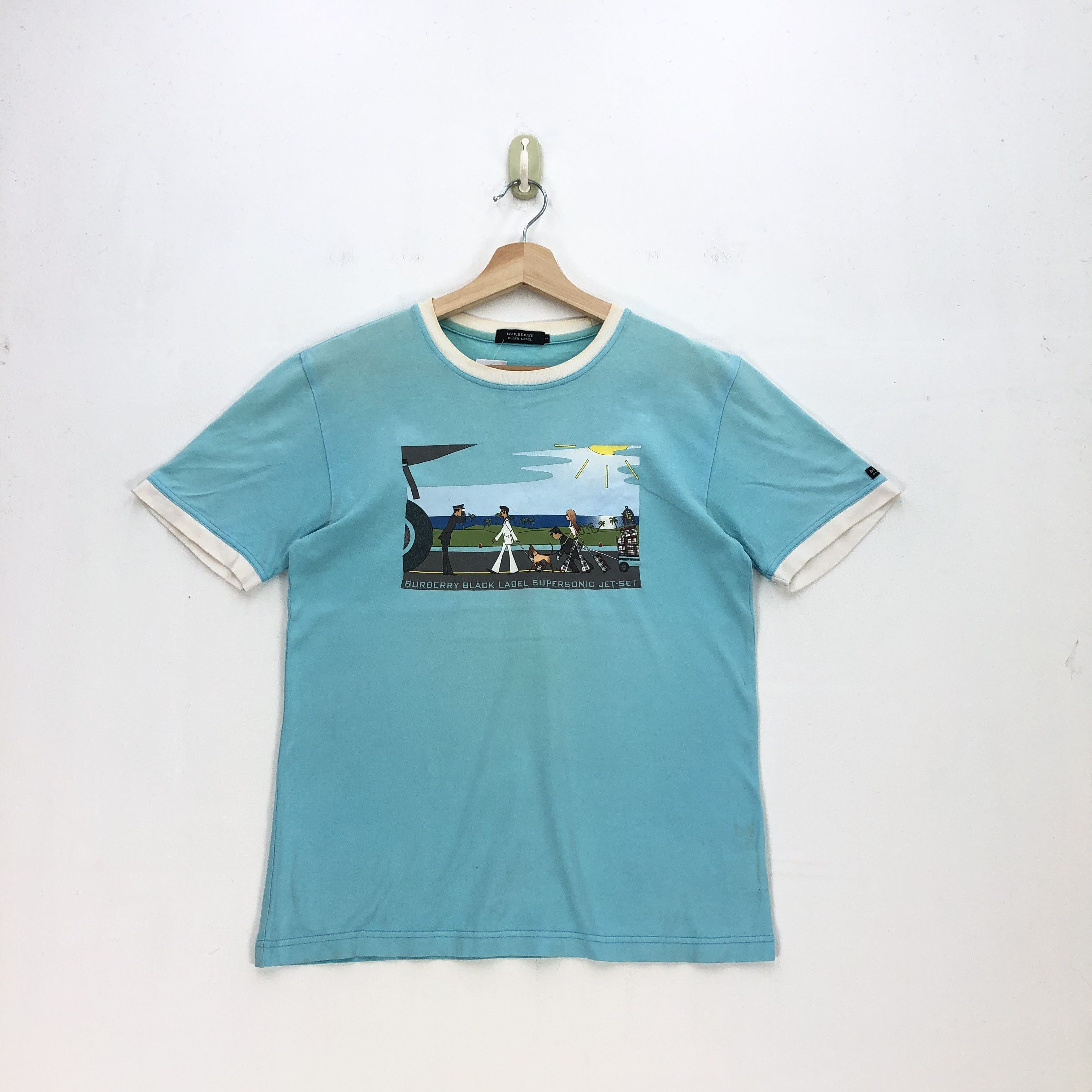 Burberry Vintage Burberry T Shirt Burberrys Supersonic Jet Set Tees Size S / US 4 / IT 40 - 1 Thumbnail