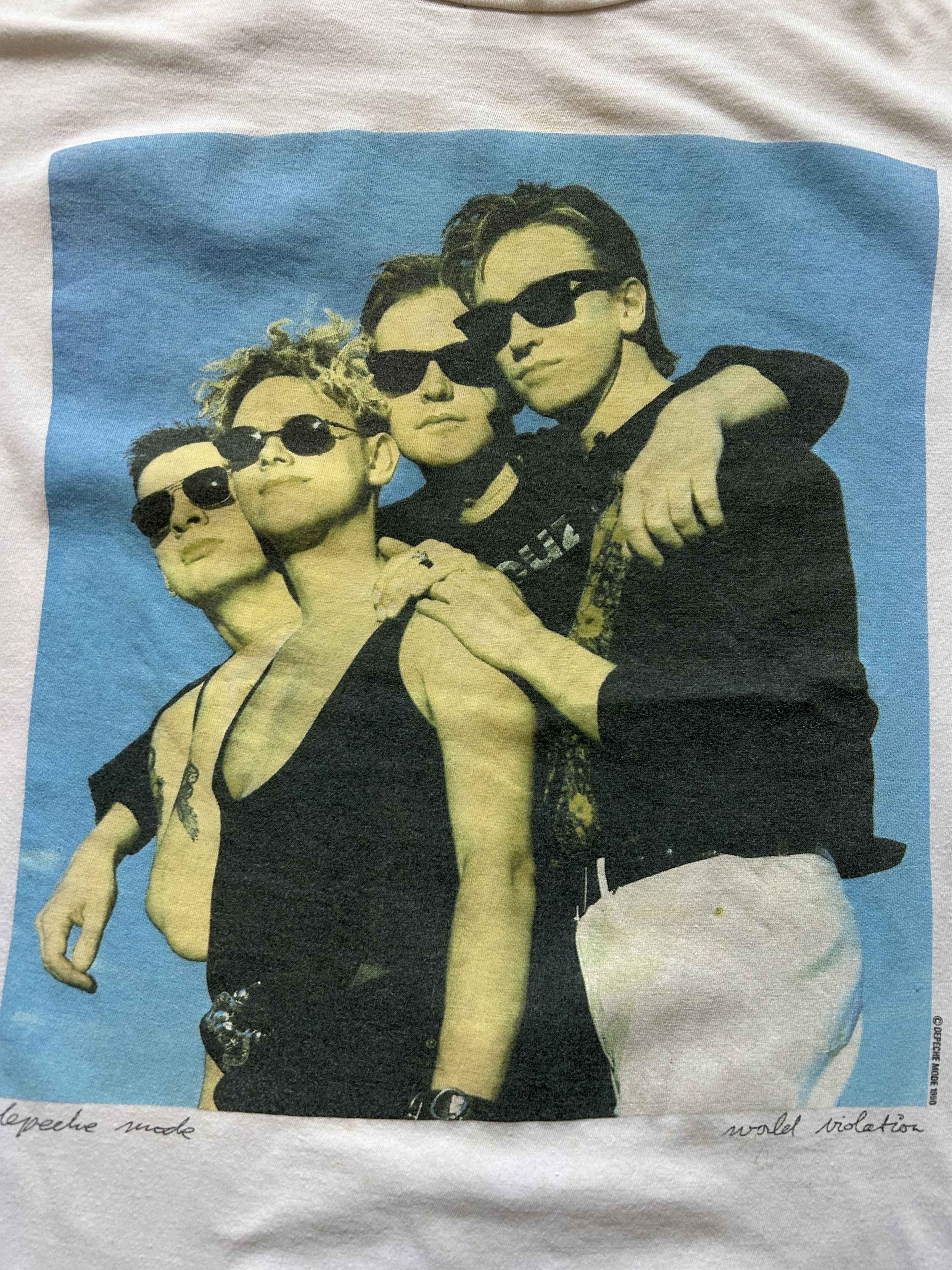 Vintage 1990 Depeche Mode World Violation tour t shirt Size US XL / EU 56 / 4 - 2 Thumbnail