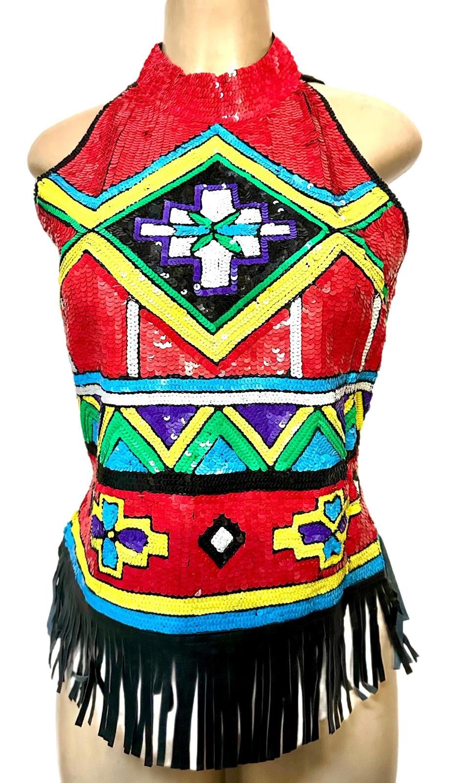 Other Sequin Top Multi with Fringes size S Size S / US 4 / IT 40 - 2 Thumbnail