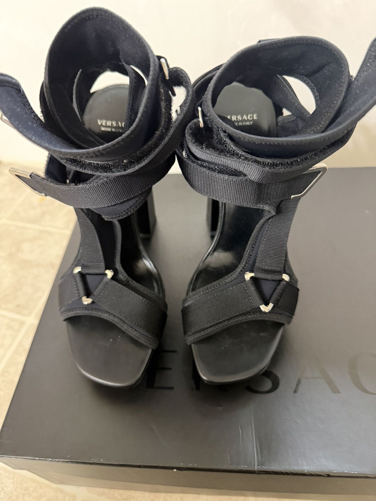Versace Versace Neoprene Velcro Strap Platform heels Size US 8 / IT 38 - 3 Thumbnail