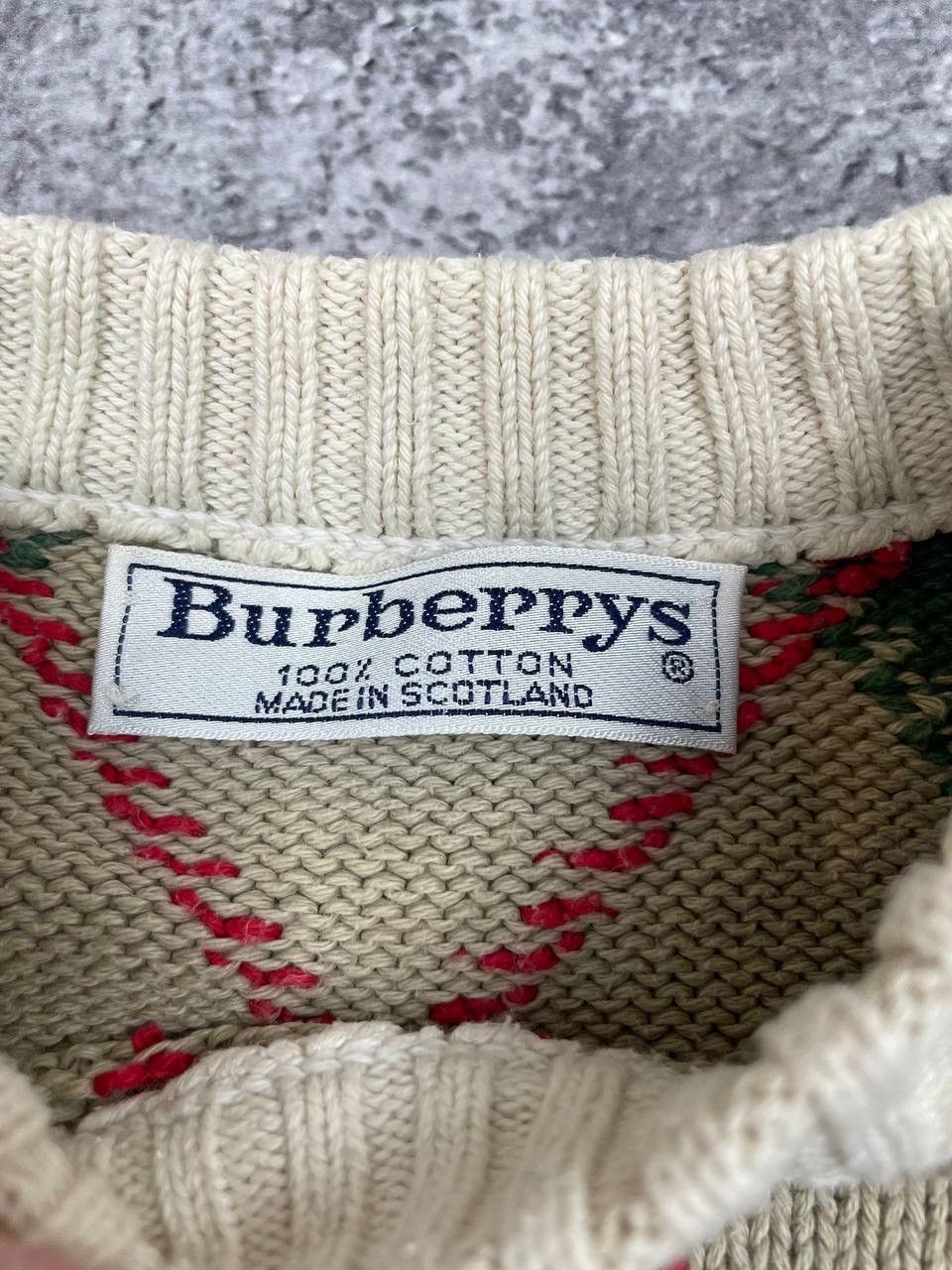 Burberry Burberrys Vintage Men Argyle Knit Sweater Green Beige Size L Size US L / EU 52-54 / 3 - 5 Thumbnail