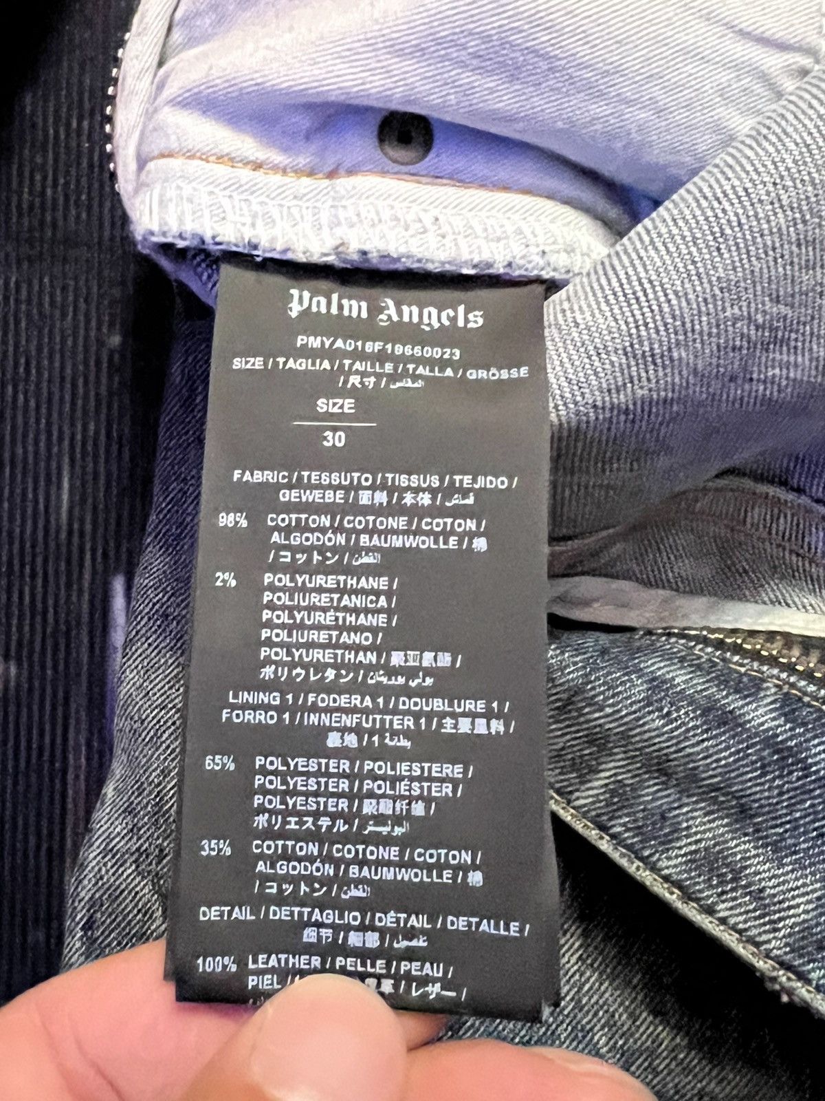 Palm Angels Palm Angles Skinny Zip Jeans Size US 30 / EU 46 - 5 Thumbnail
