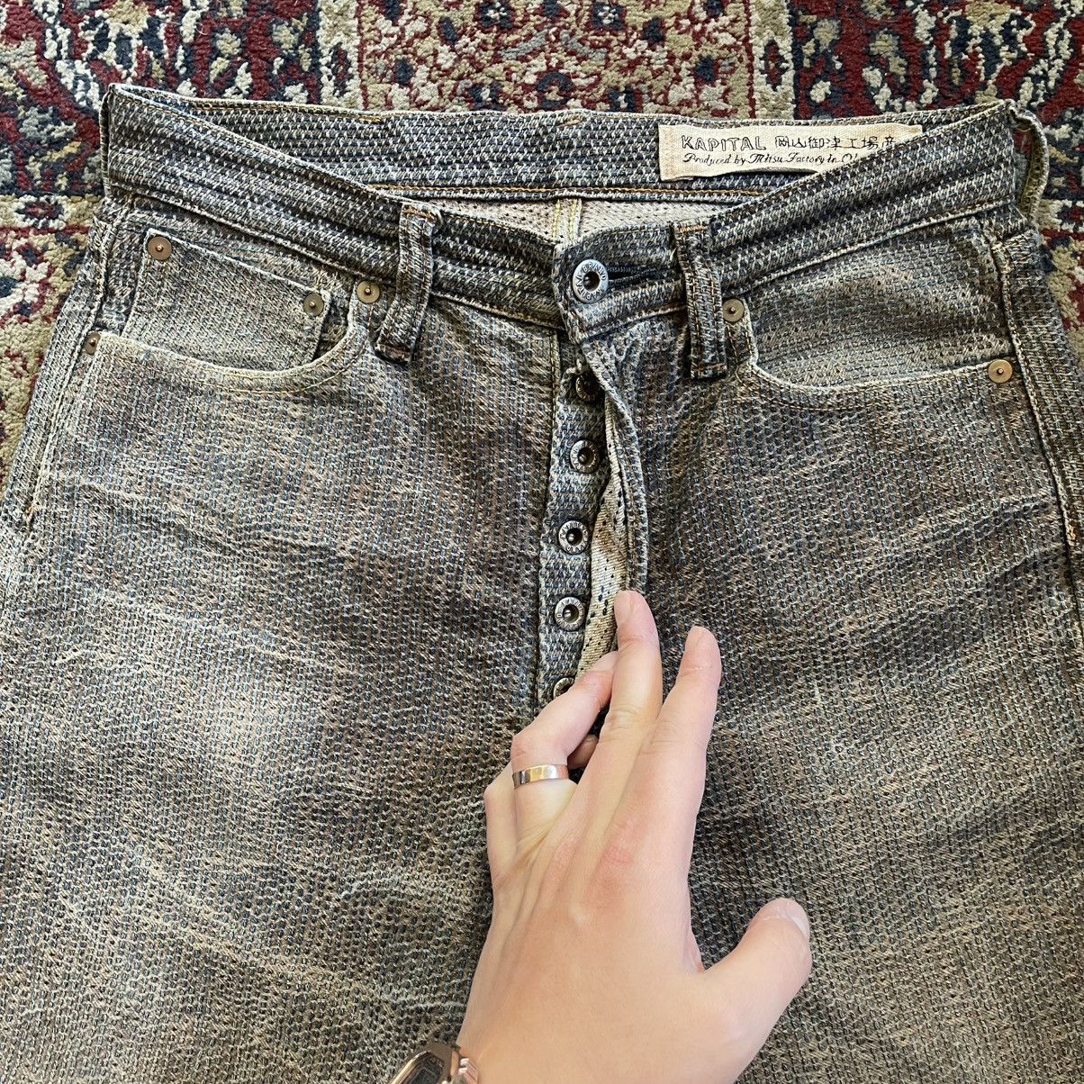 Kapital Kapital Century Denim Jeans Sashiko Persimmon size 30 Size US 30 / EU 46 - 14 Thumbnail