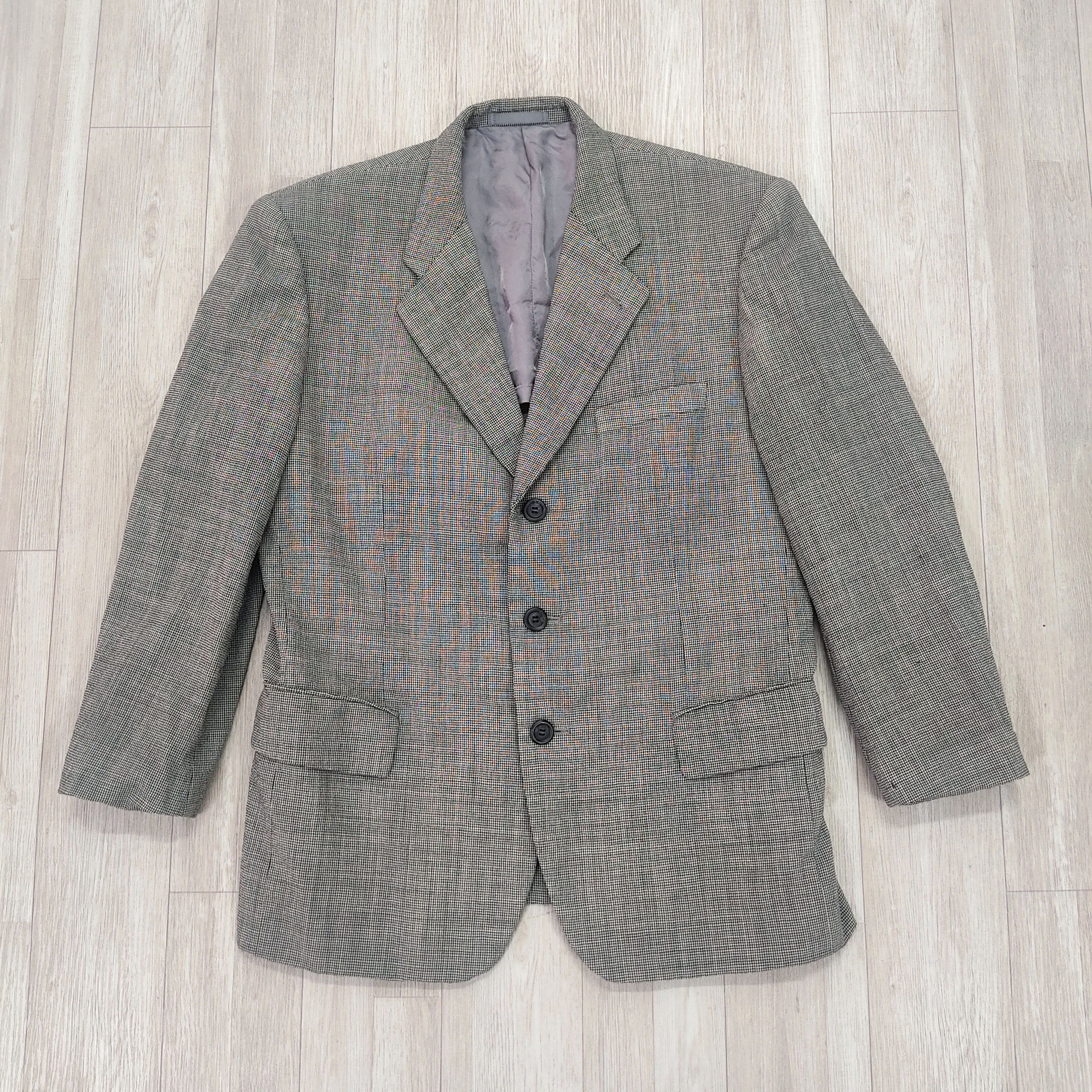 Issey Miyake × Vintage IM MIYAKE Studio Design Checkered Wool Blazer Coat Size US M / EU 48-50 / 2 - 2 Thumbnail