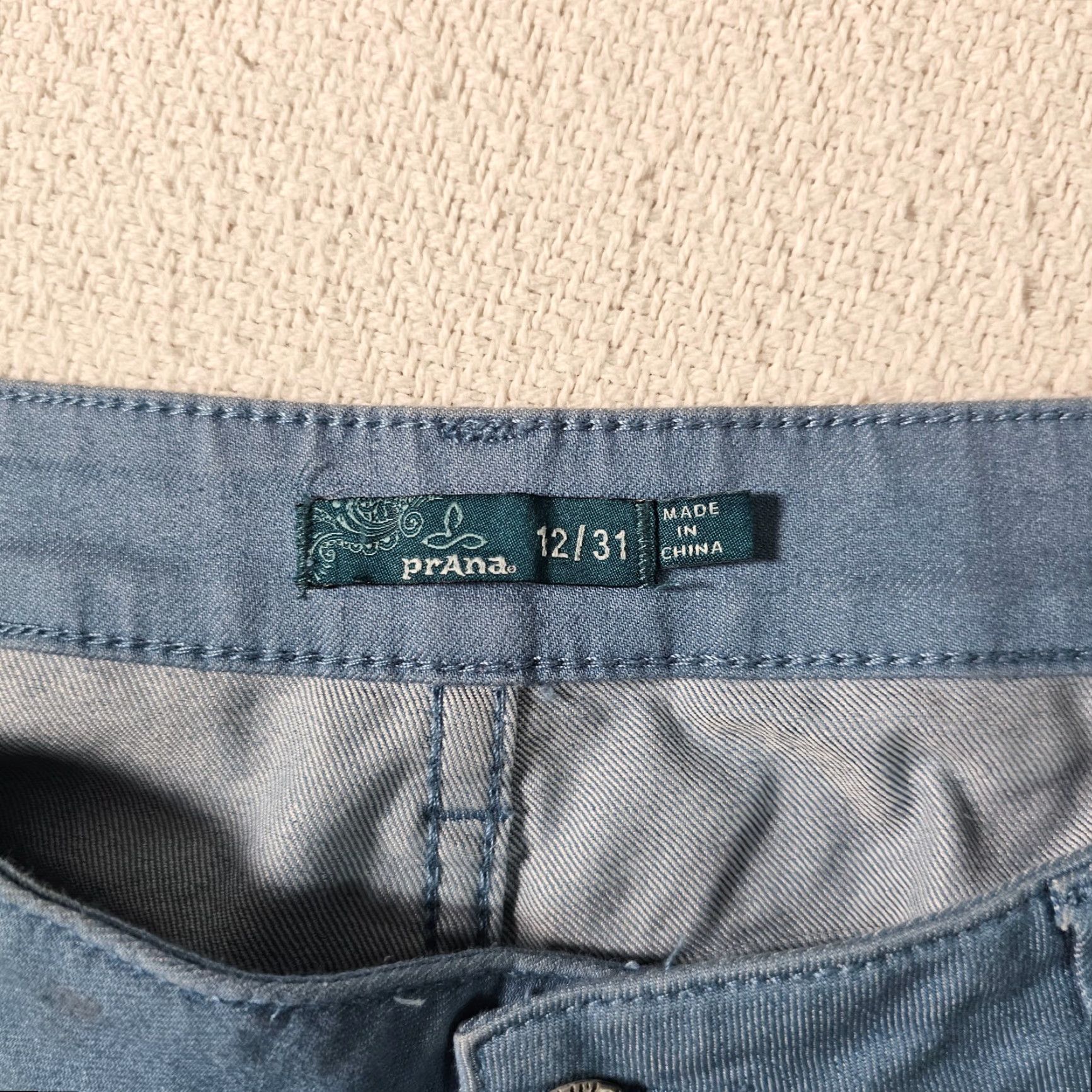 Prana VINTAGE Prana Women's Jeans Blue Organic Cotton Stretch 12 Straight 29in Inseam (Note: if not vintage, omit) Size 34" / US 12 / IT 48 - 3 Thumbnail