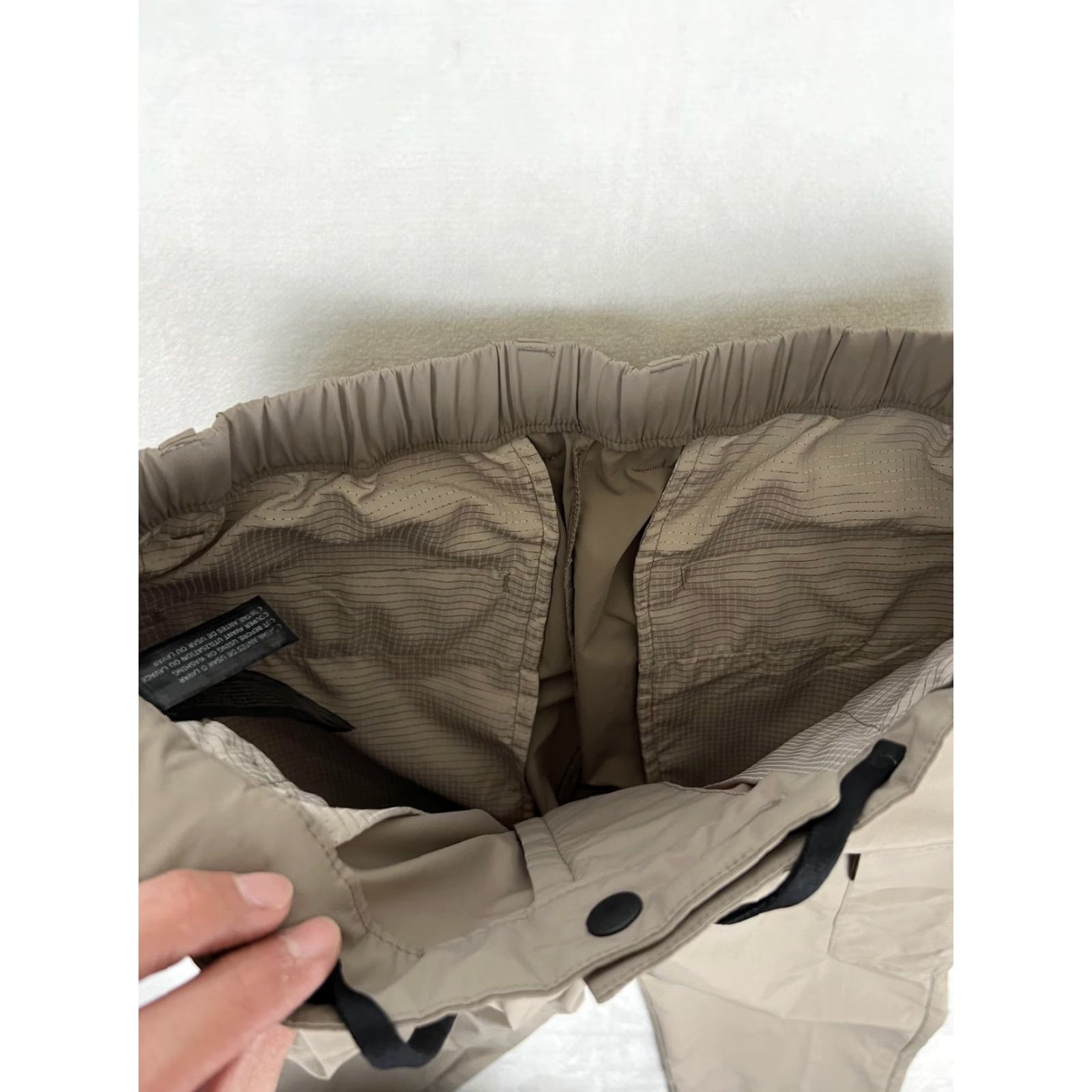 Mango MNG by Mango Cargo Pants Men's Beige Regular Fit Pocket Pockets Drawstring Waist 30x30 Casual Travel Size 30" / US 8 / IT 44 - 5 Thumbnail