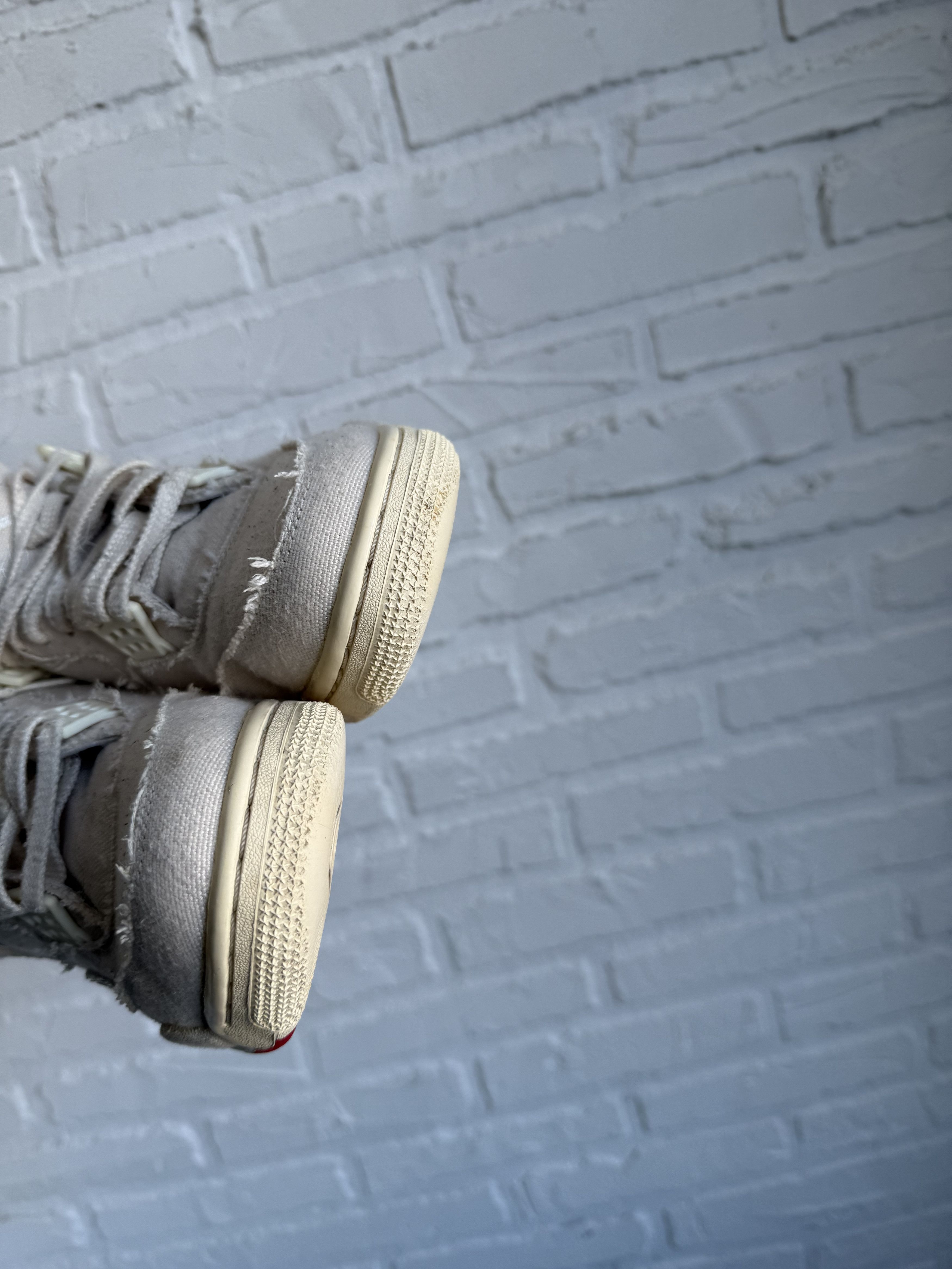 Nike Nike Air Jordan 4 Sail Blank Canvas Cement Grey Size US 6.5 / IT 36.5 - 18 Thumbnail