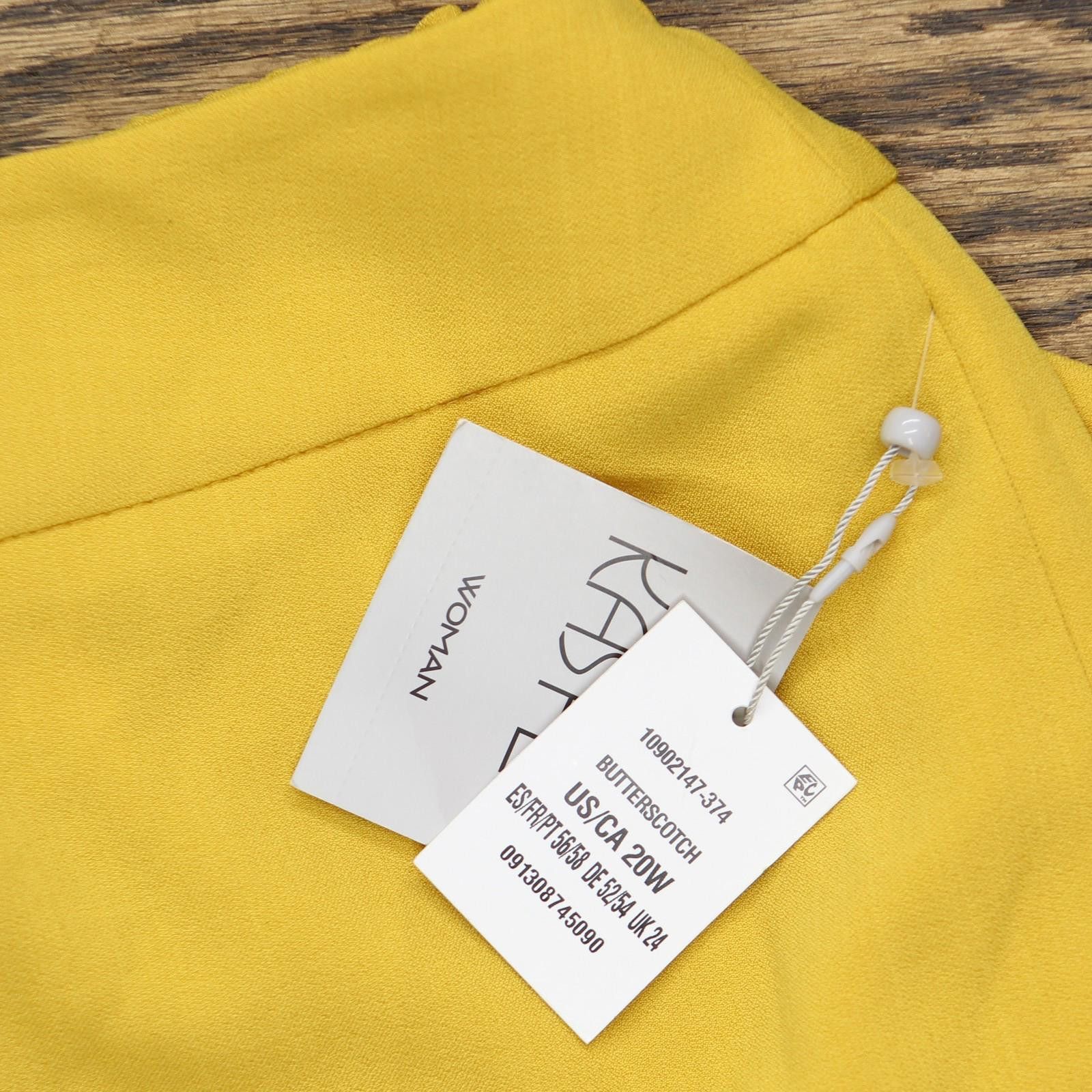 Other Nwt Kasper Fly Slim Pants 10902147 Butterscotch Yellow 20w Size 42" / US 20 - 3 Thumbnail