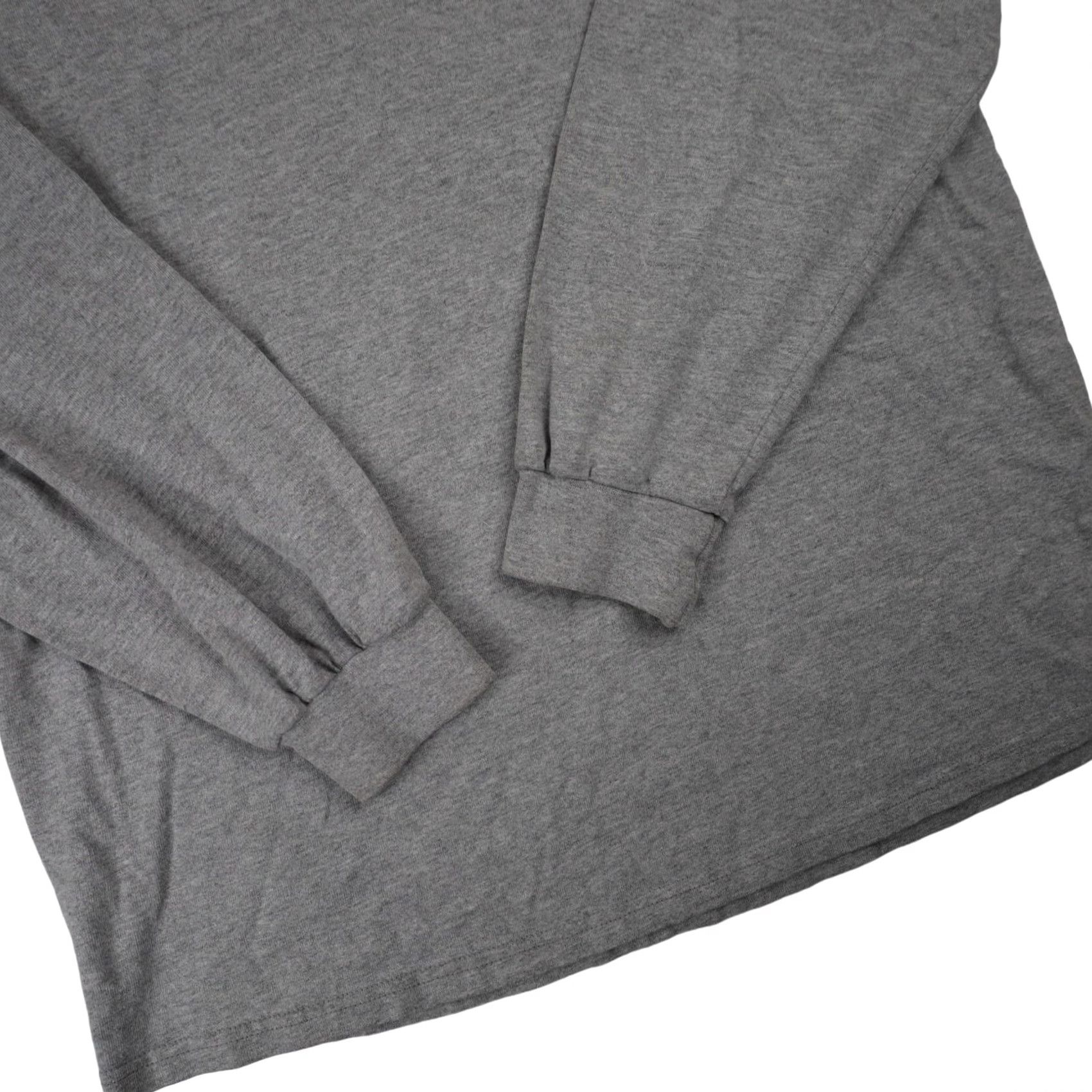 Nike VINTAGE Nike Mens Large Mini Swoosh Moc Neck Long Sleeve T Shirt Gray Size US L / EU 52-54 / 3 - 3 Thumbnail