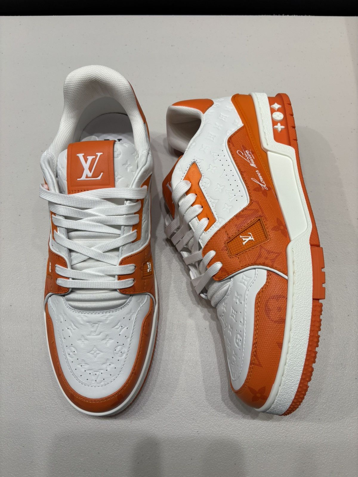 Louis Vuitton Louis Vuitton Orange Trainer Sneakers Size US 10 / EU 43 - 6 Thumbnail